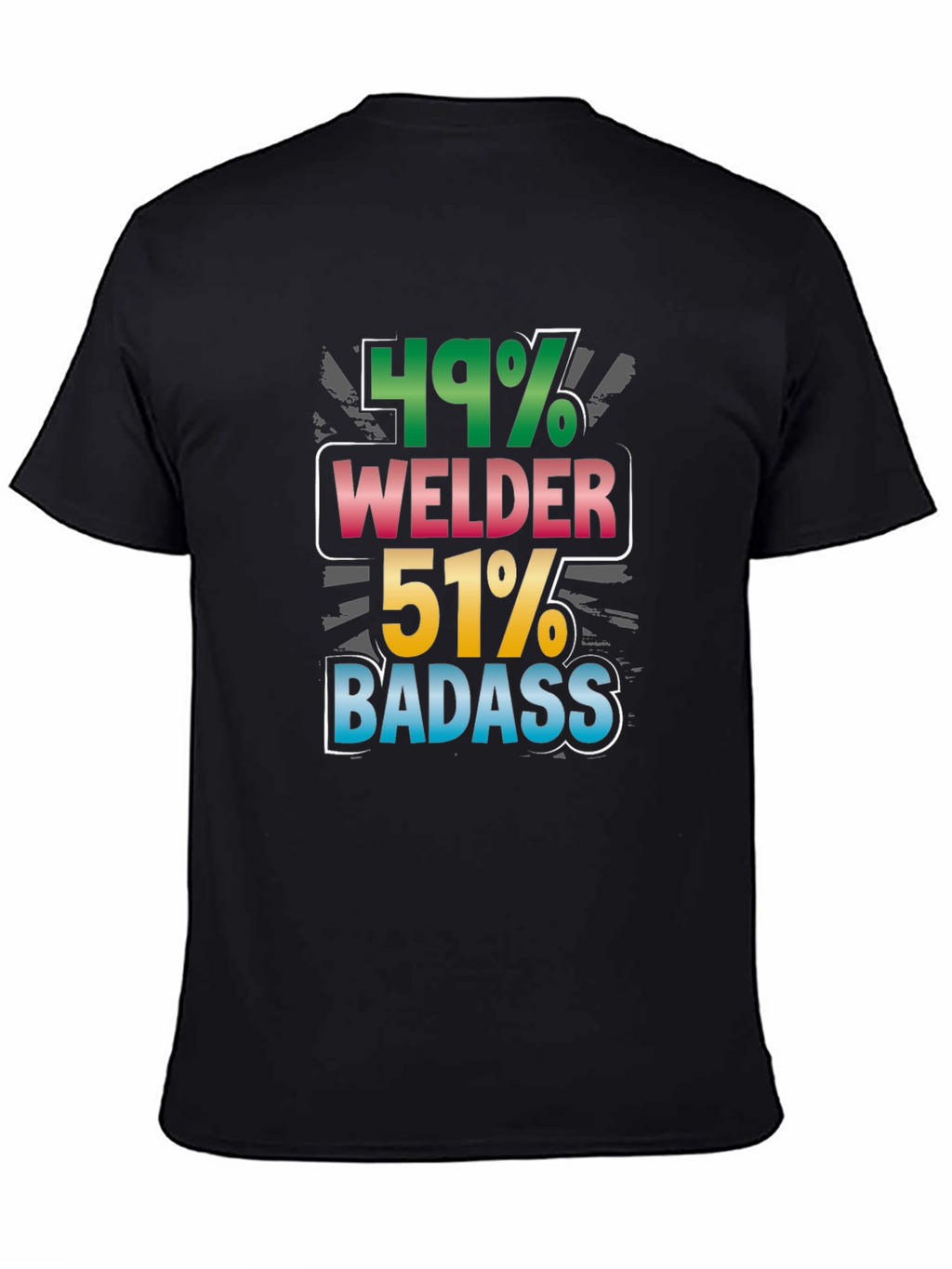 Welder Badass Graphic Tee - Black Cotton Blend Shirt