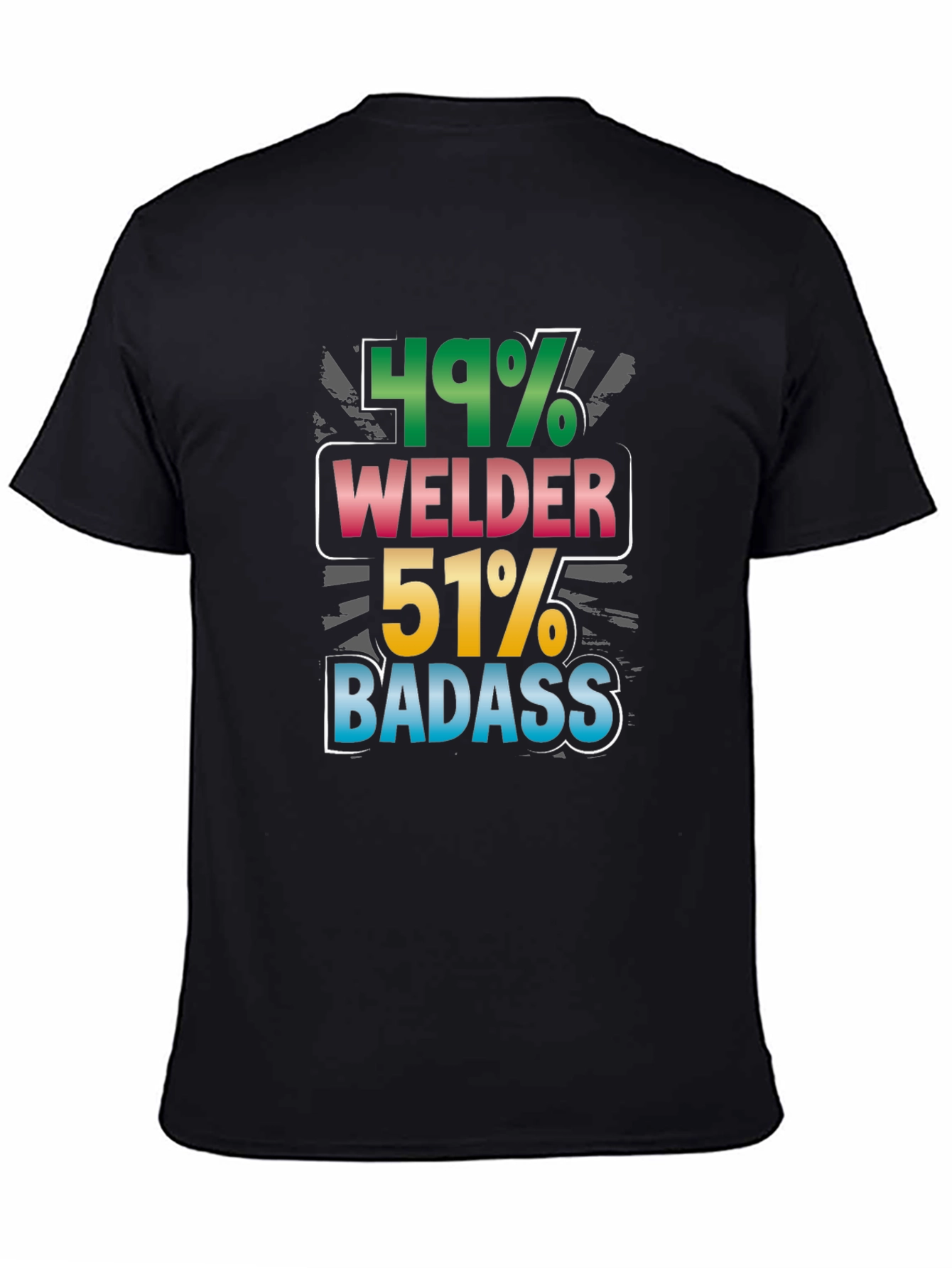 Welder Badass Graphic Tee - Black Cotton Blend Shirt