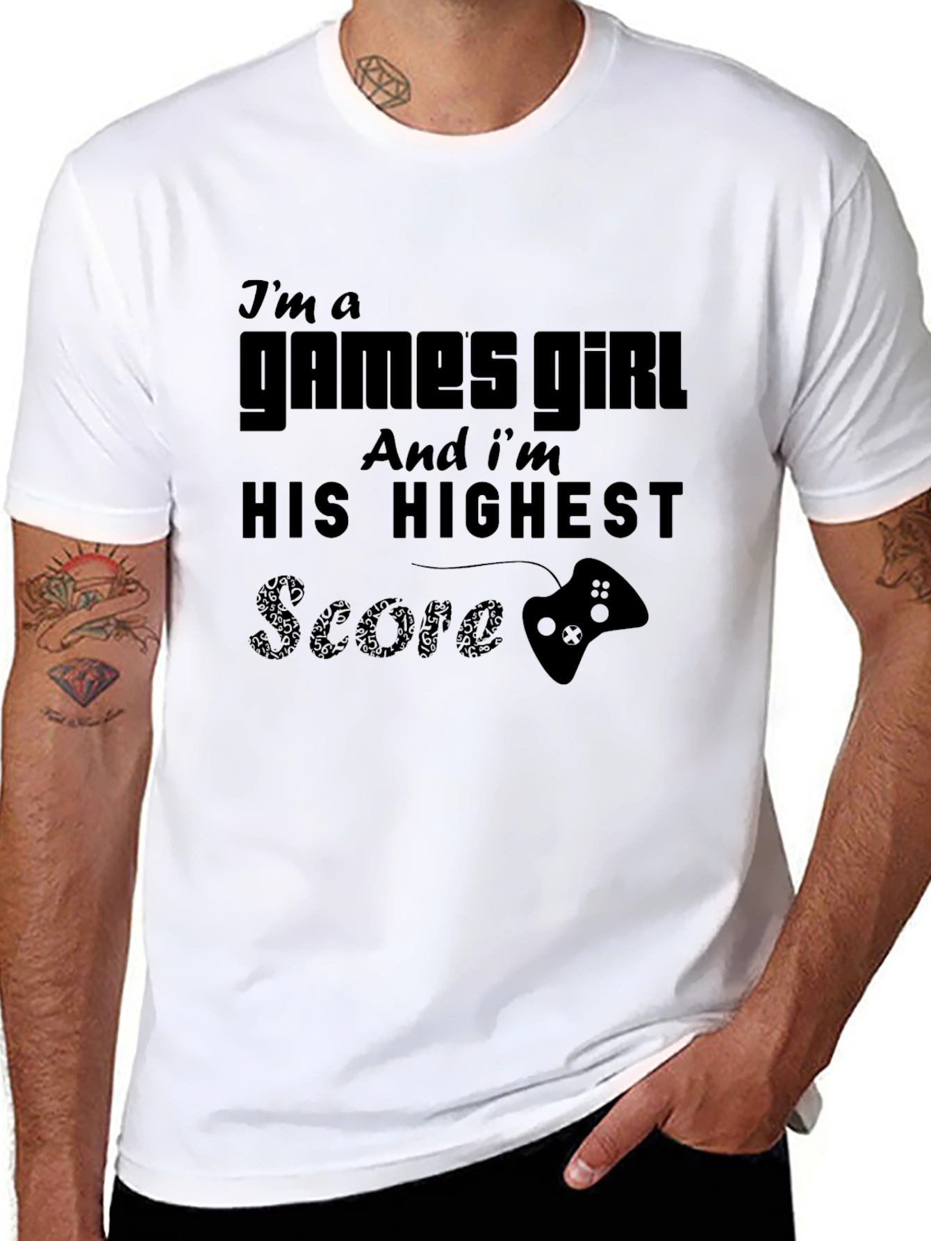 Gamer Girl T-Shirt - His Highest Score Novelty Tee