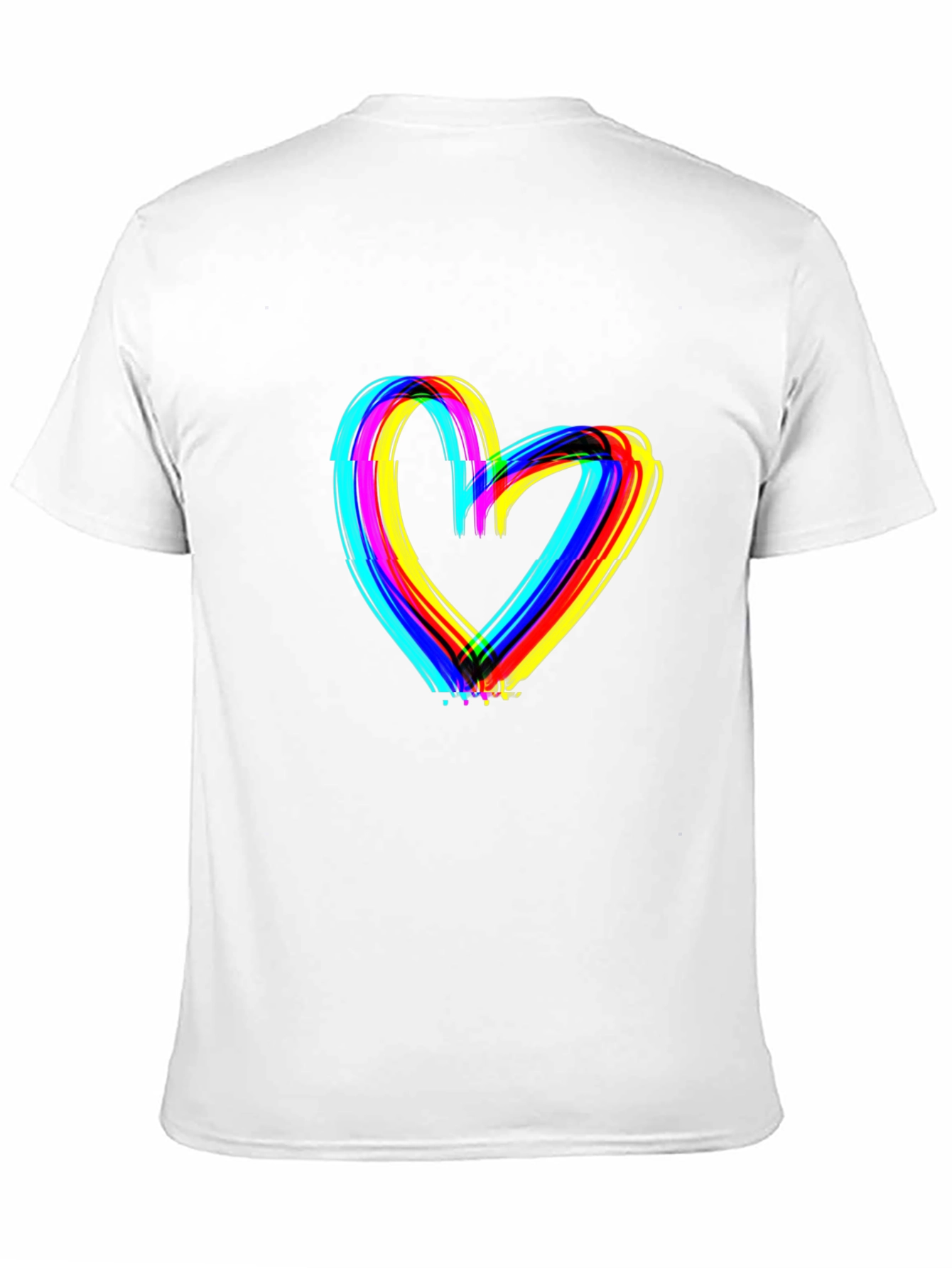 Rainbow Heart Graphic Black T-Shirt