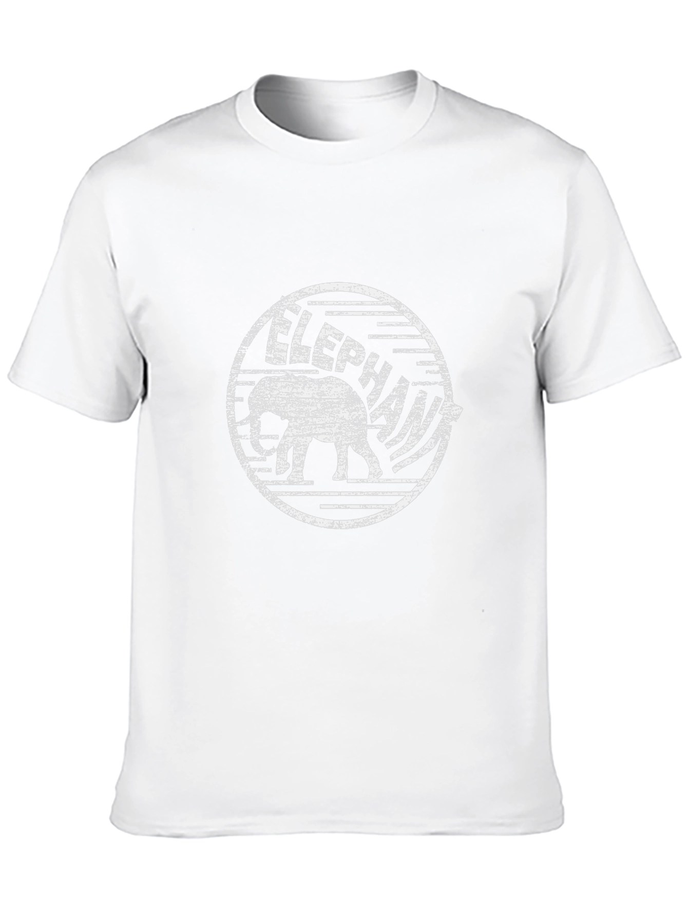 Elephant Graphic Print Black T-Shirt