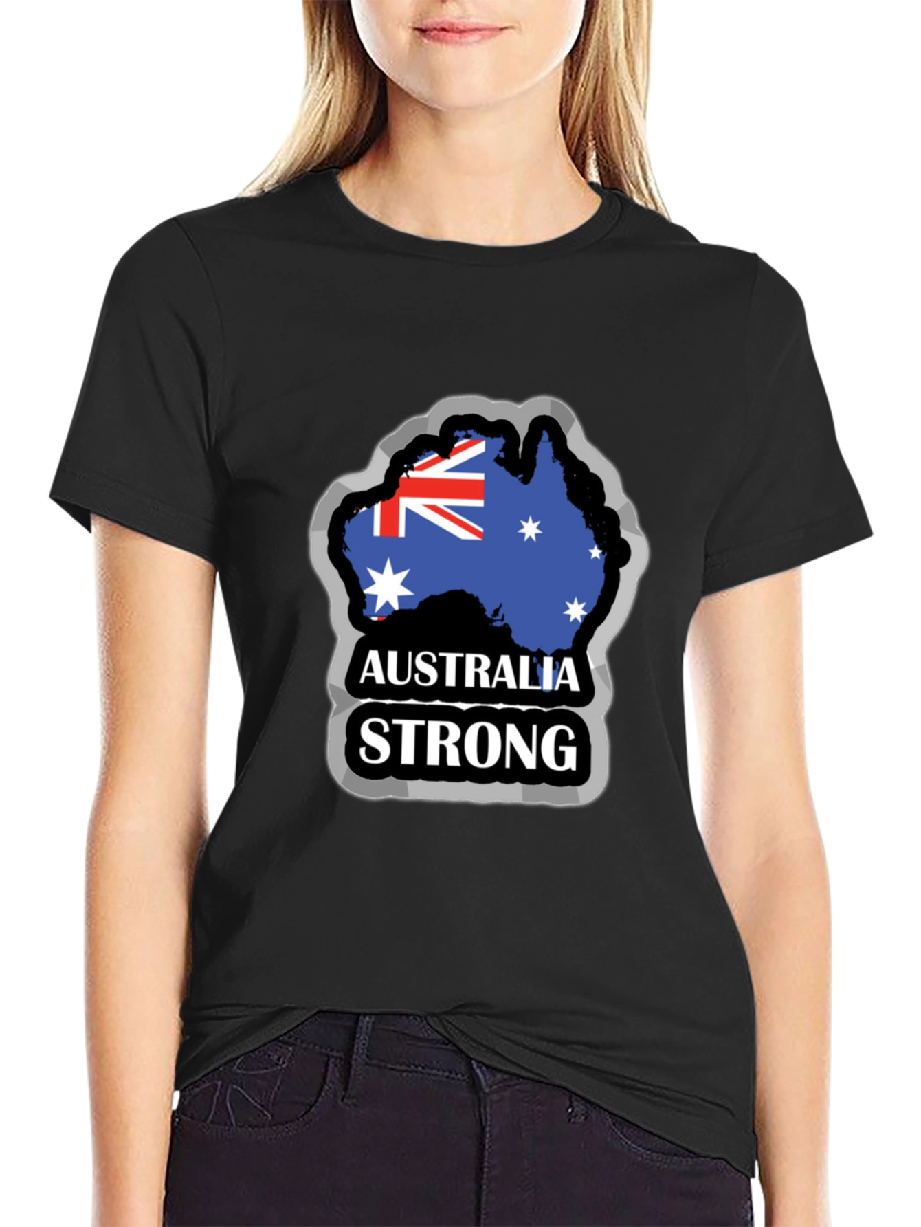 Australia Strong Mens Black T-Shirt