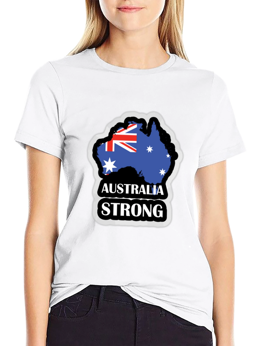 Australia Strong Mens Black T-Shirt