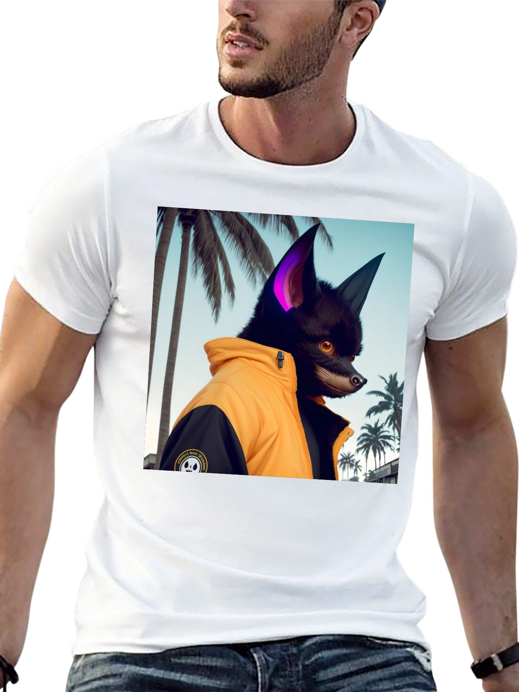 Cool Canine Tee - Dog in Jacket
