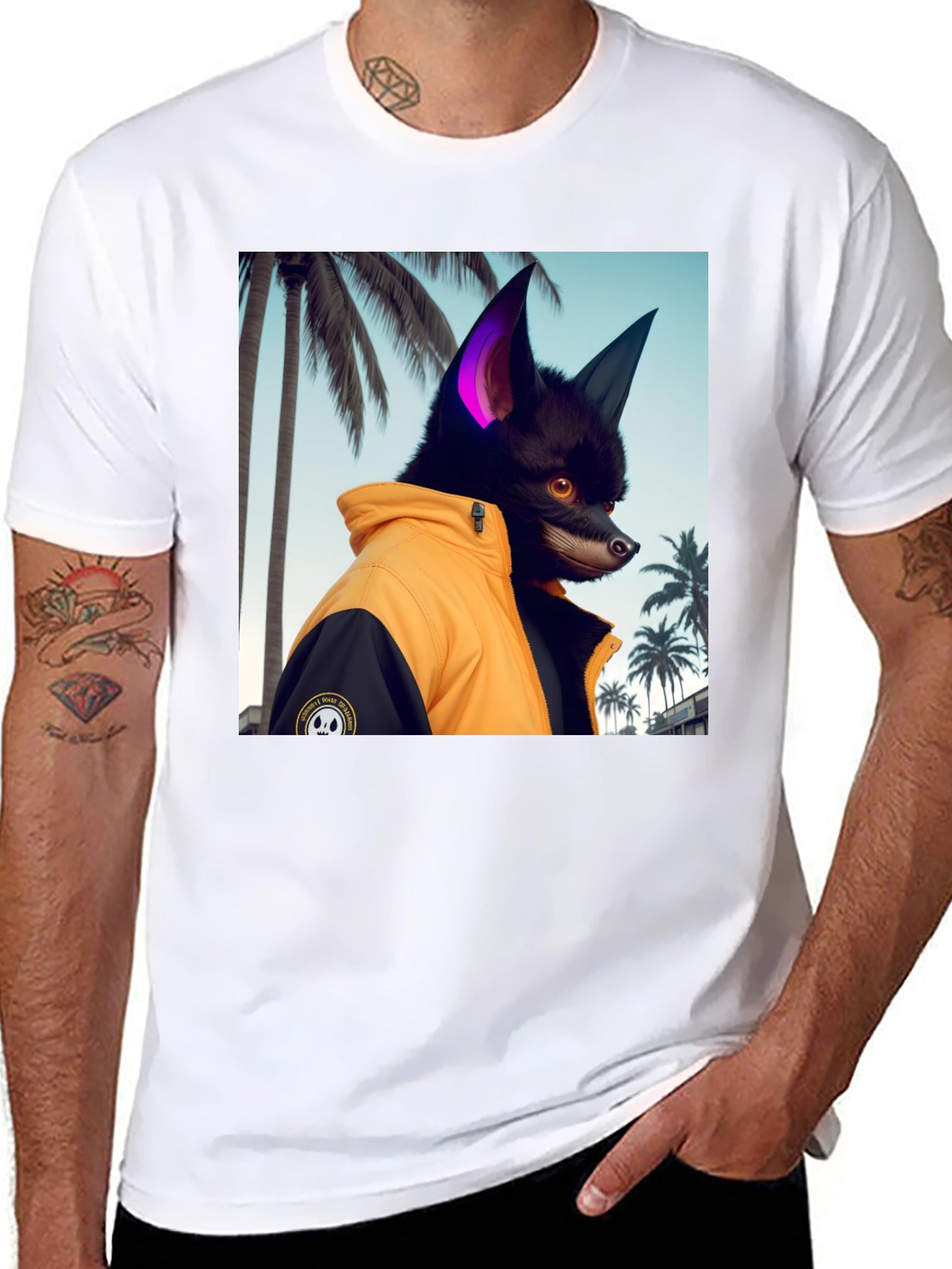 Cool Canine Tee - Dog in Jacket