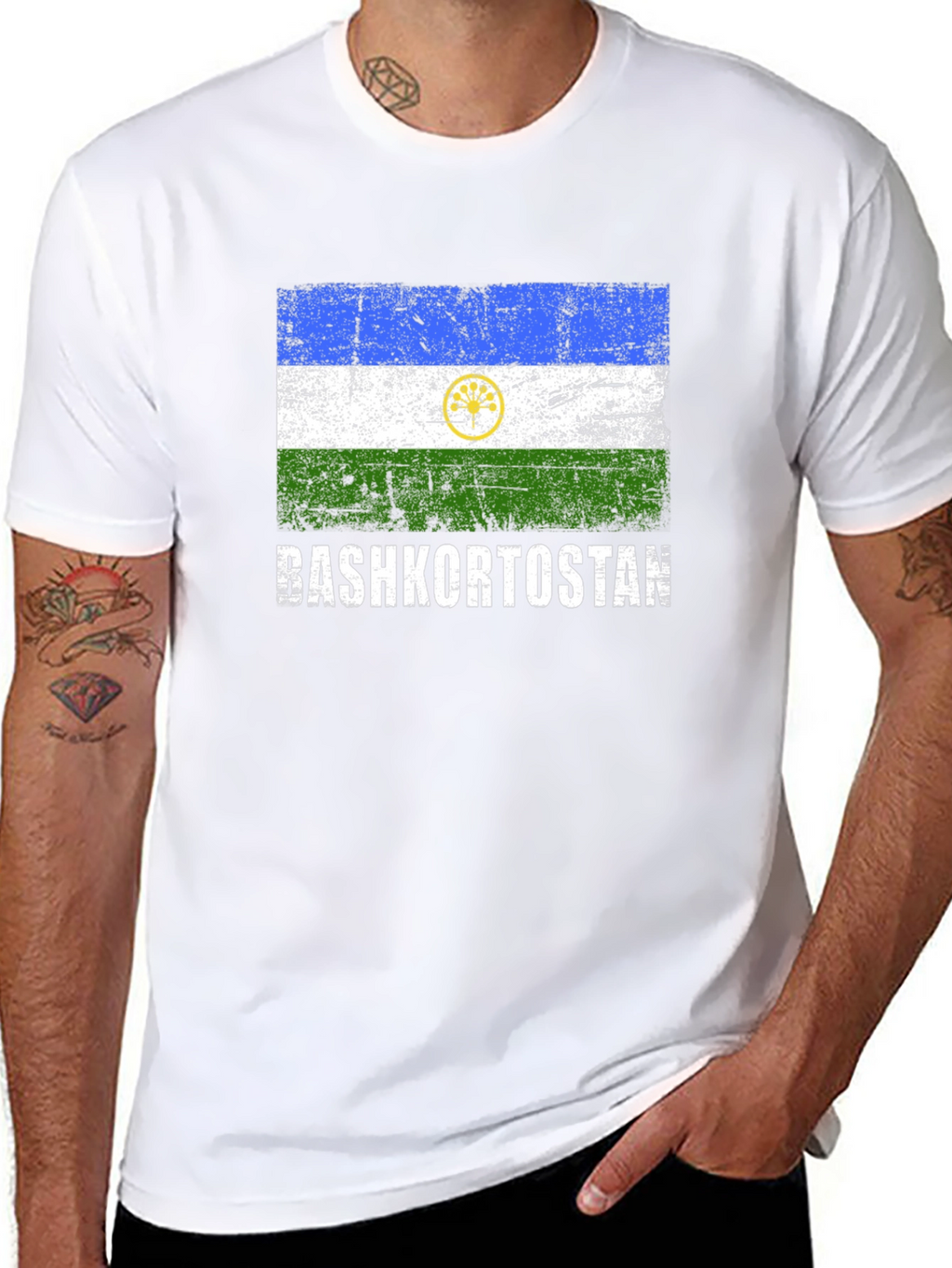 Bashkortostan Flag T-Shirt - Distressed Design