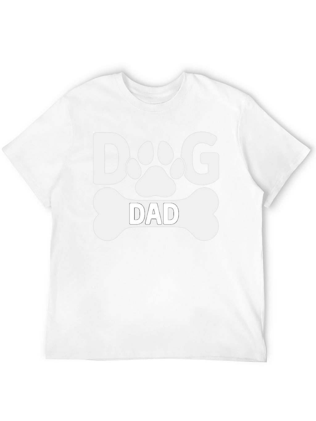 Dog Dad T-Shirt -  Paw Print & Bone Design