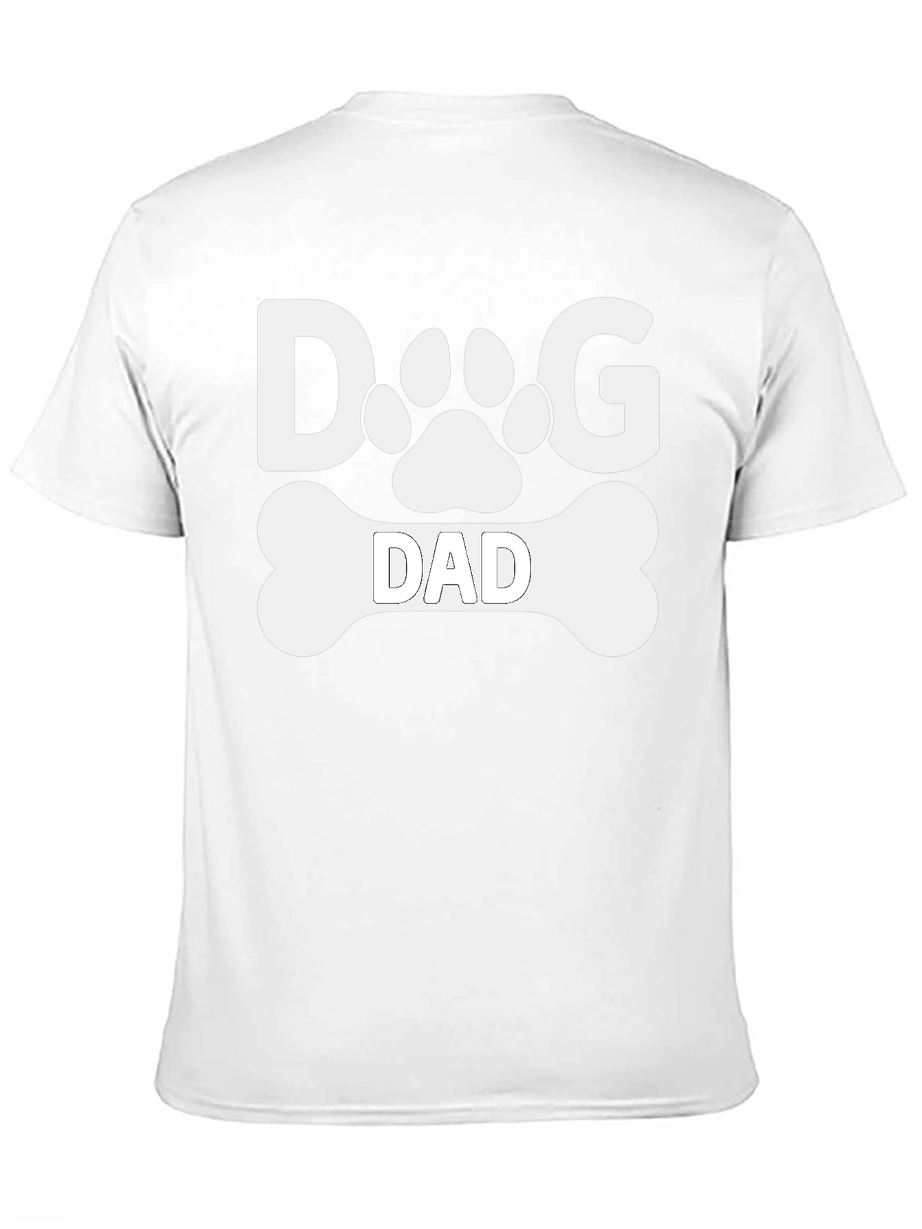 Dog Dad T-Shirt -  Paw Print & Bone Design