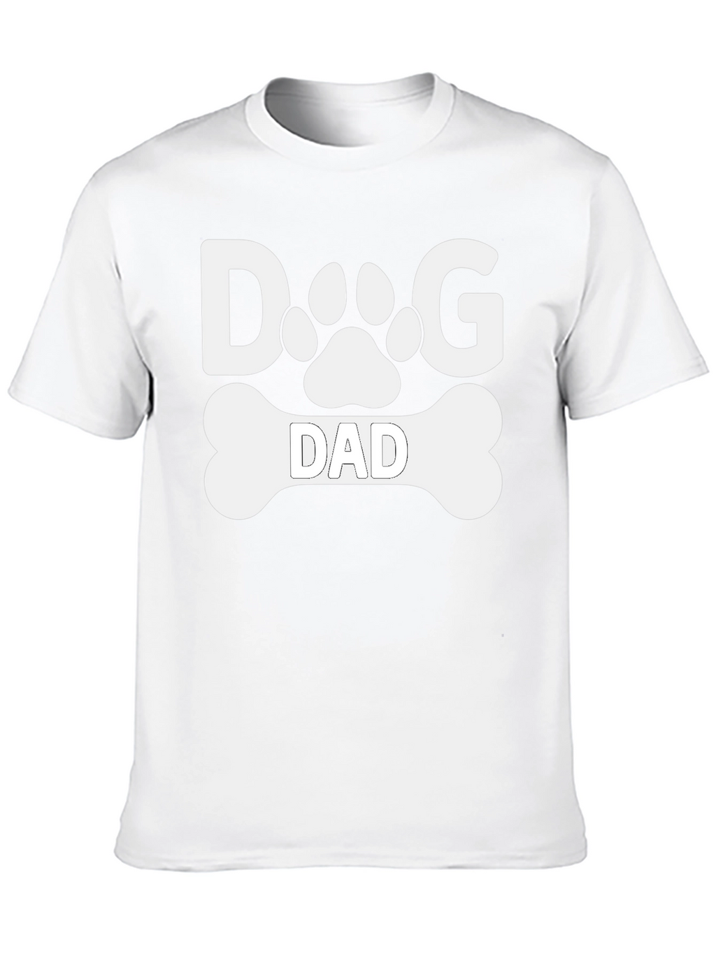 Dog Dad T-Shirt -  Paw Print & Bone Design