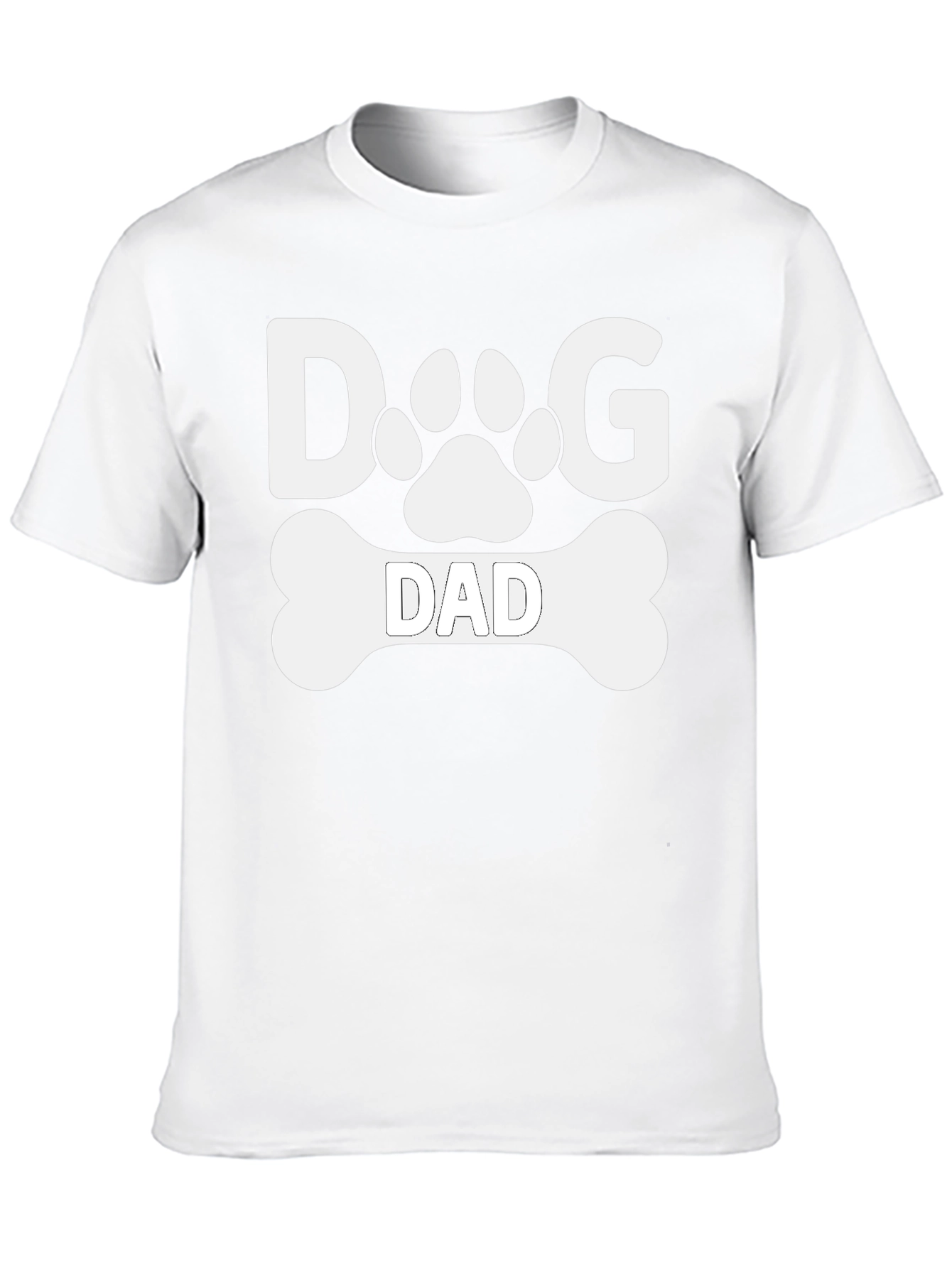 Dog Dad T-Shirt -  Paw Print & Bone Design