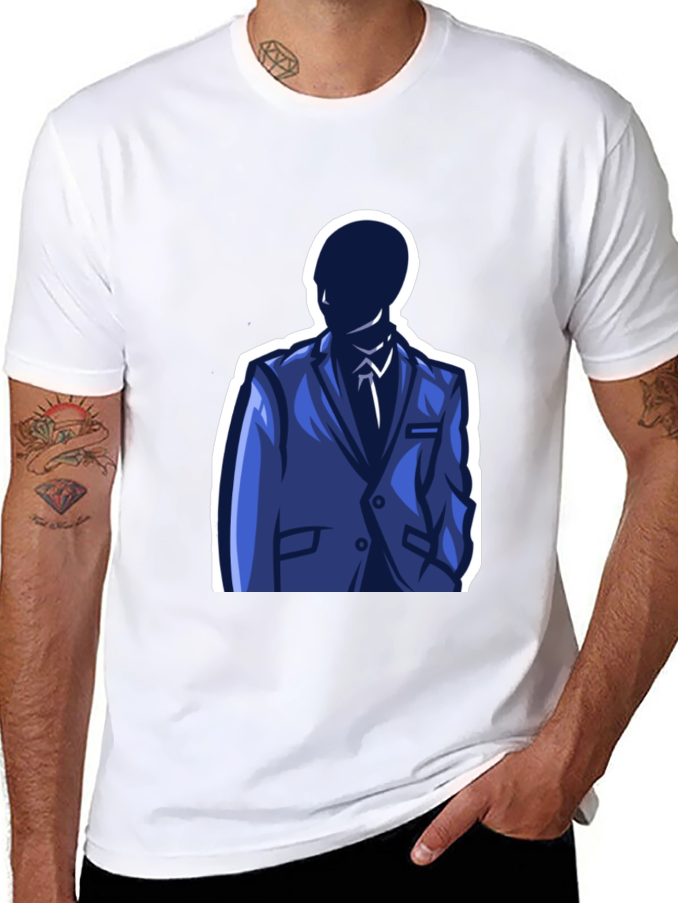 Suited Man Graphic T-Shirt