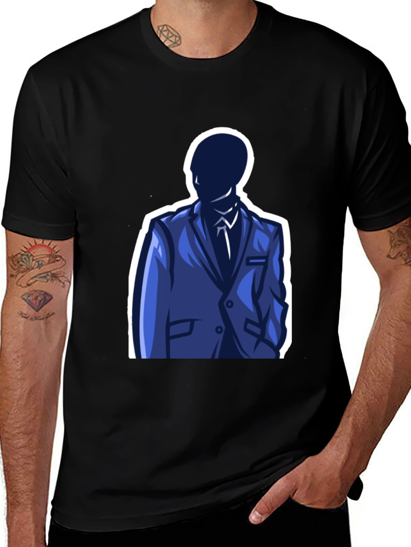 Suited Man Graphic T-Shirt