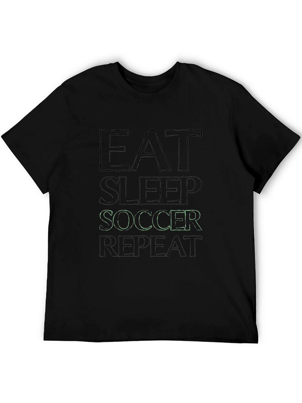 Eat Sleep Soccer Repeat Black T-Shirt