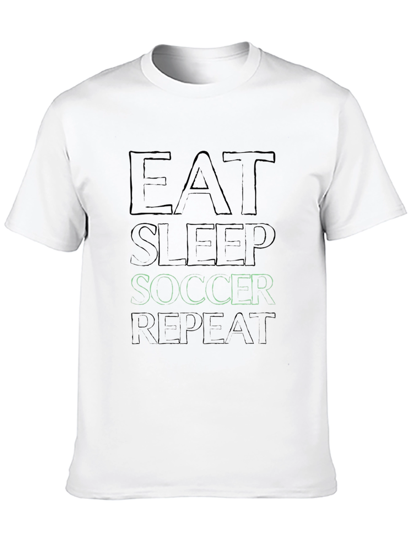Eat Sleep Soccer Repeat Black T-Shirt