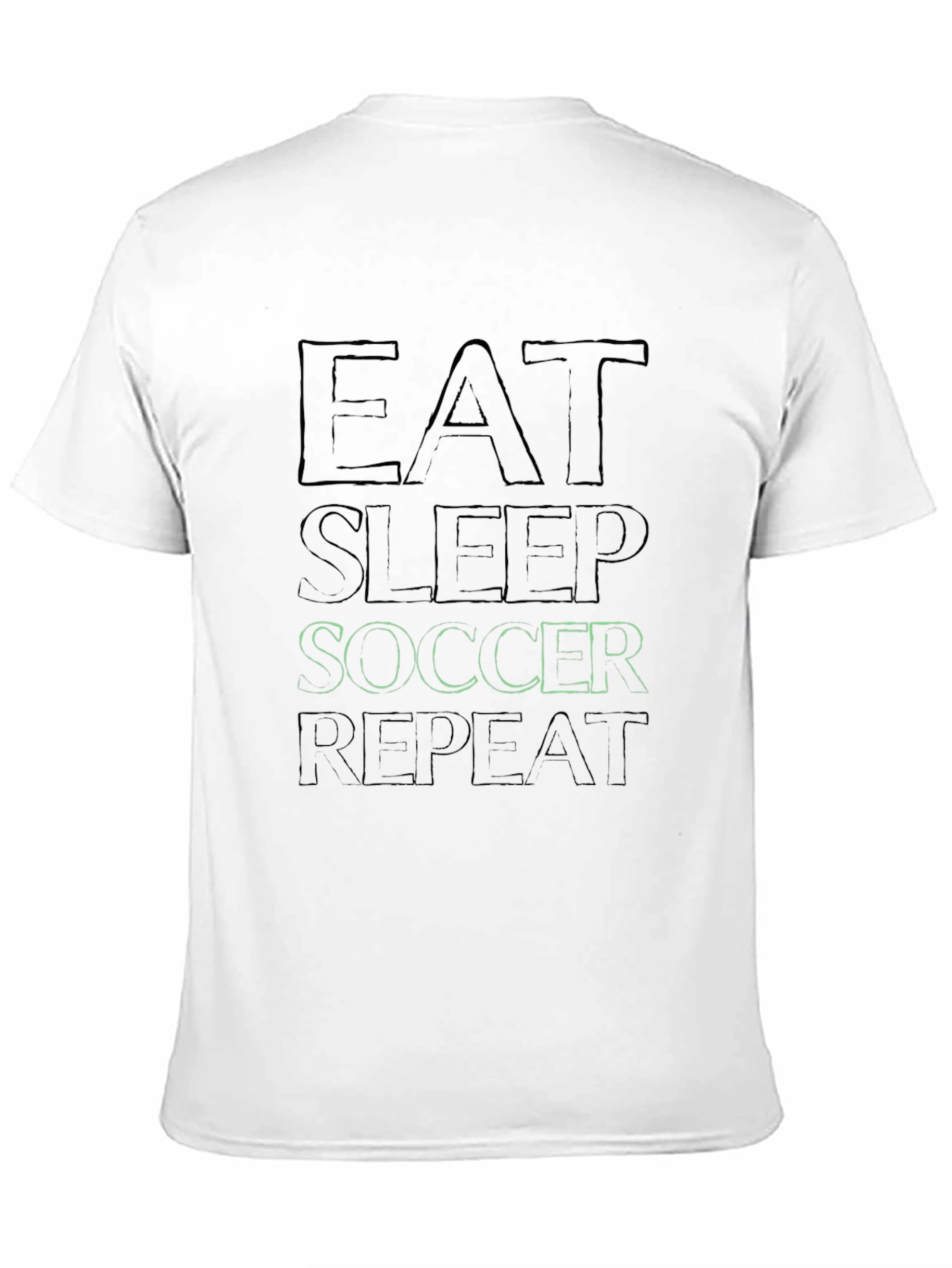 Eat Sleep Soccer Repeat Black T-Shirt