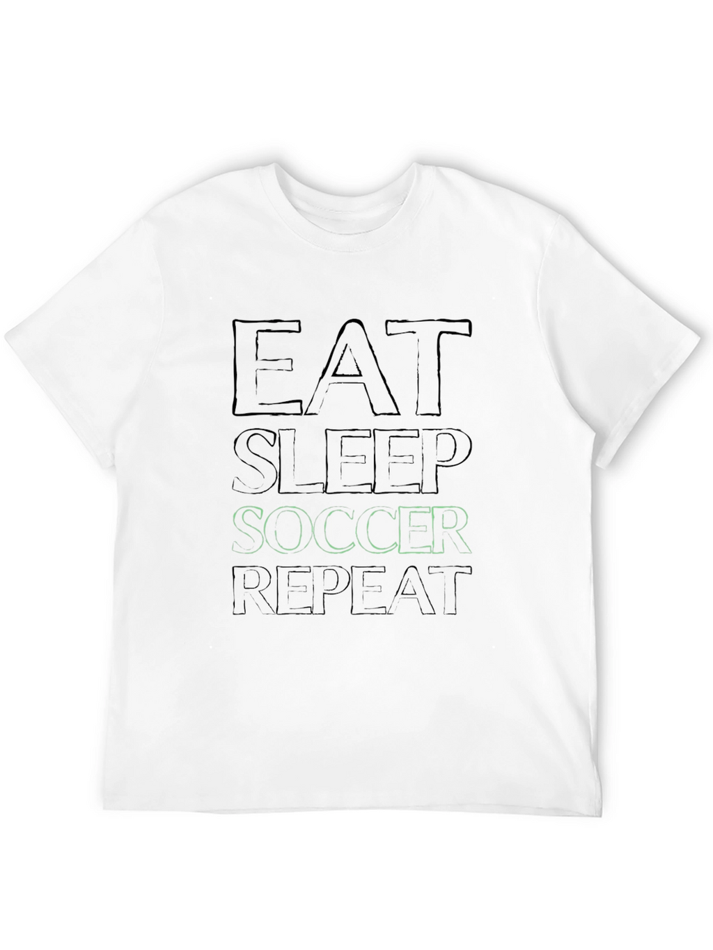 Eat Sleep Soccer Repeat Black T-Shirt