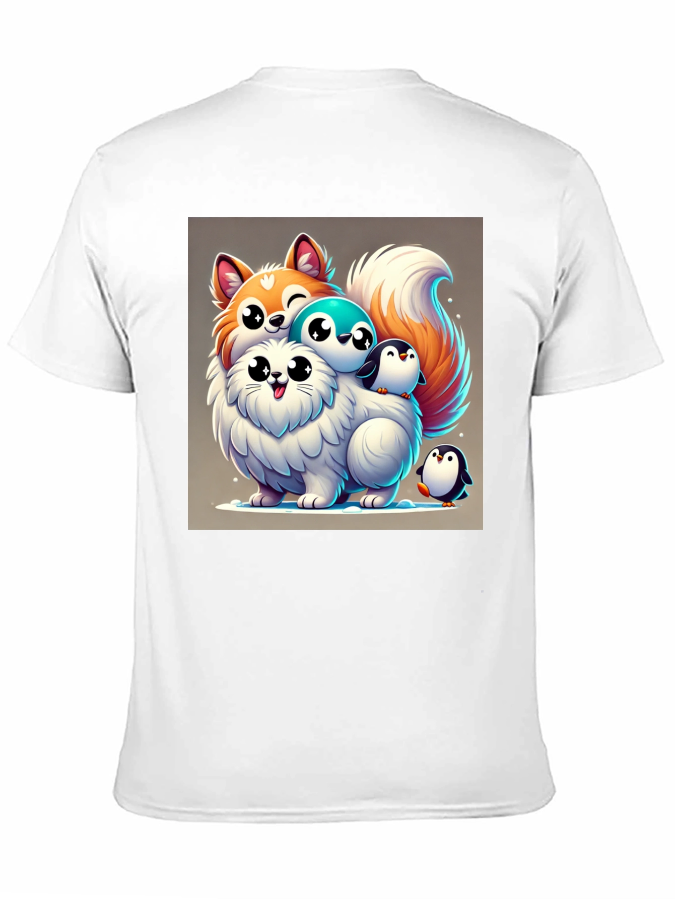 Cute Cartoon Animal Stack Graphic Tee