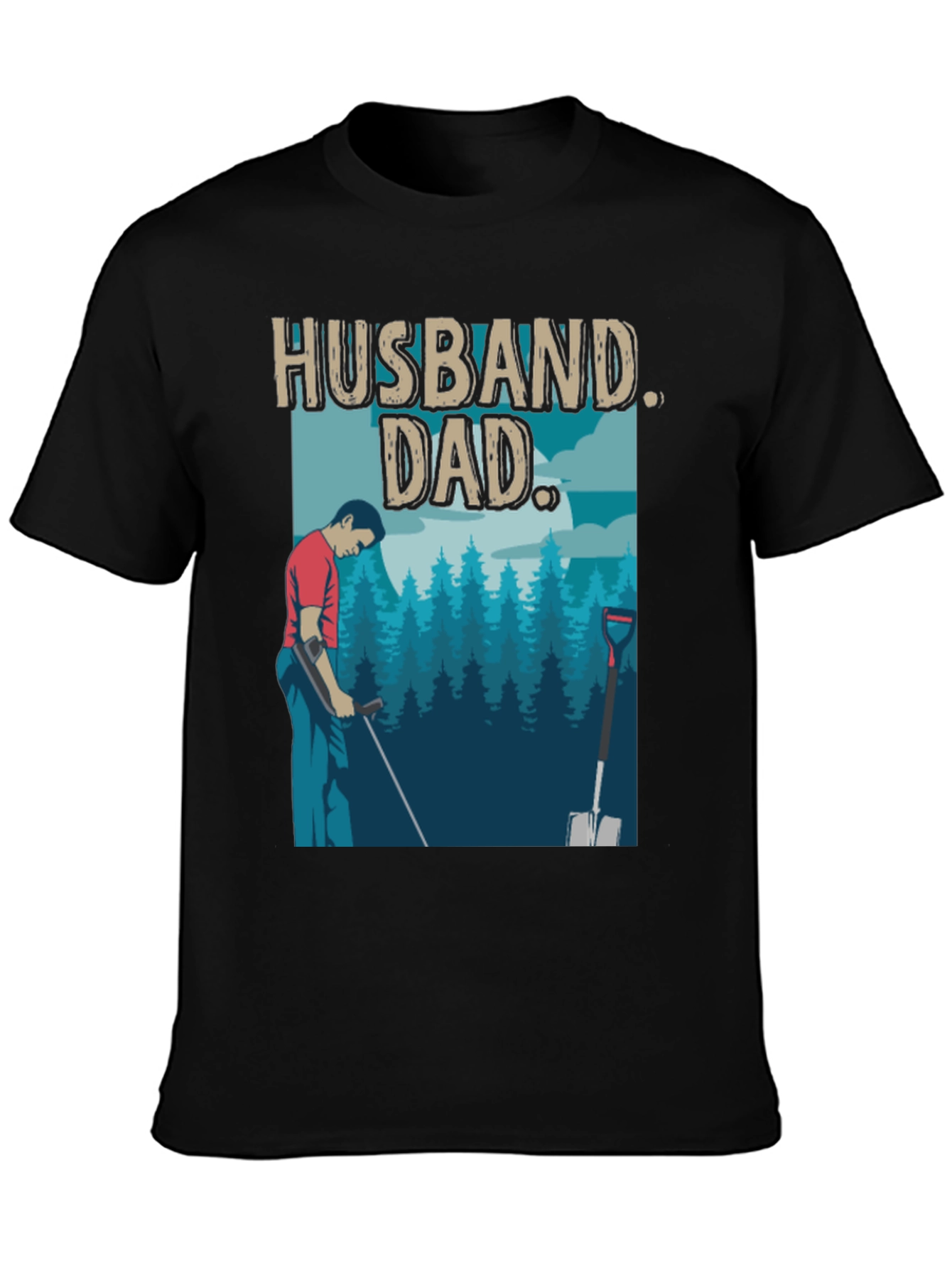 Husband Dad T-Shirt - Metal Detecting Gift