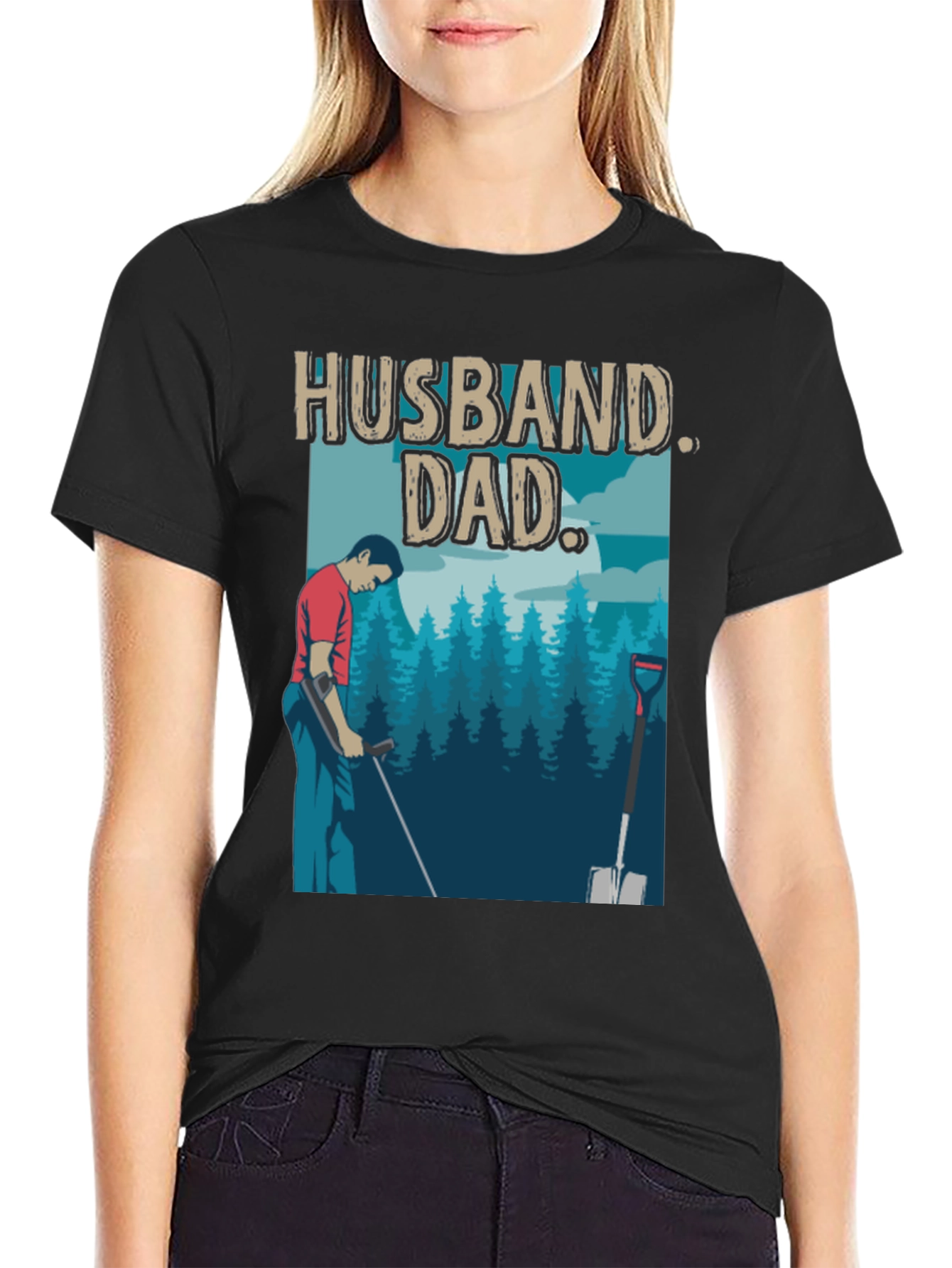 Husband Dad T-Shirt - Metal Detecting Gift