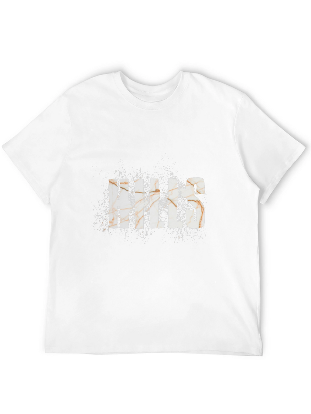 HILLS Marble Texture Black T-Shirt