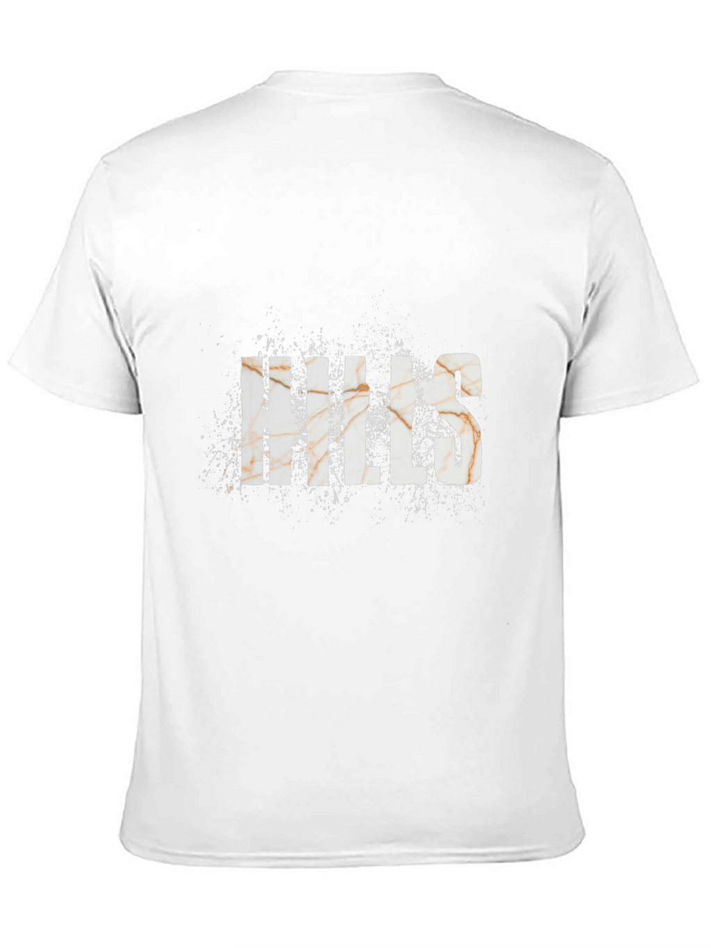 HILLS Marble Texture Black T-Shirt