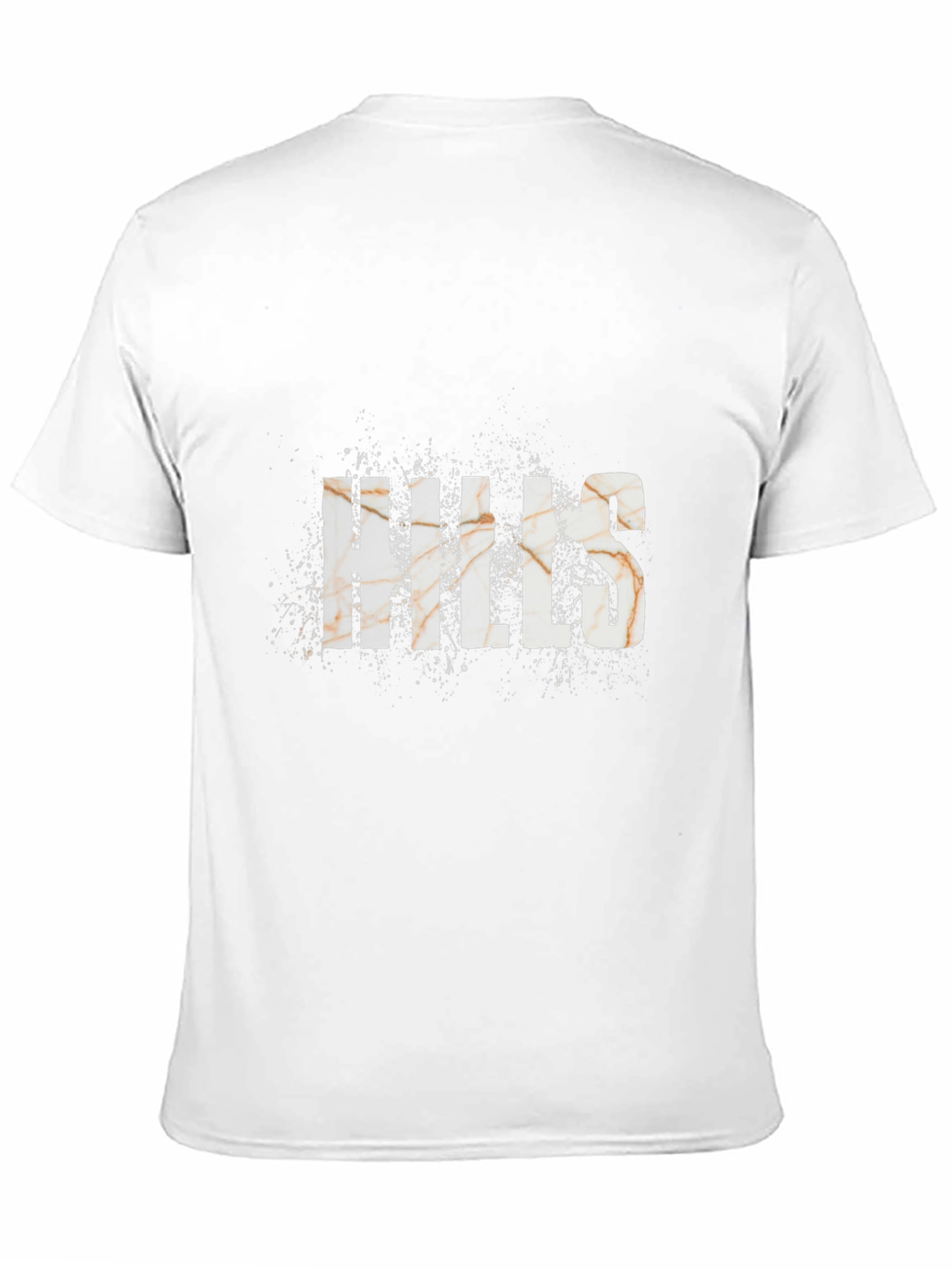 HILLS Marble Texture Black T-Shirt