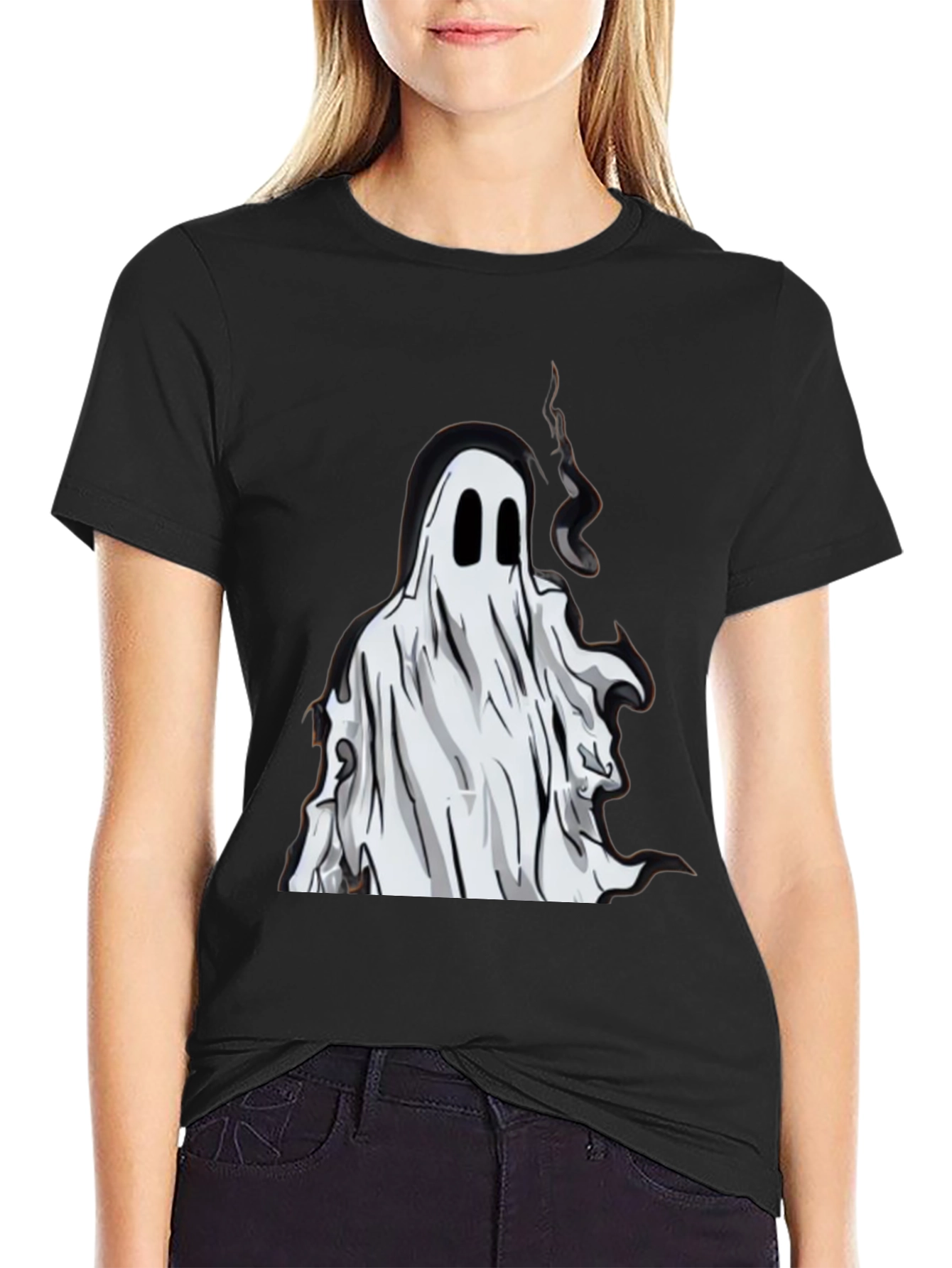 Ghost Graphic Tee - Spooky Season Style