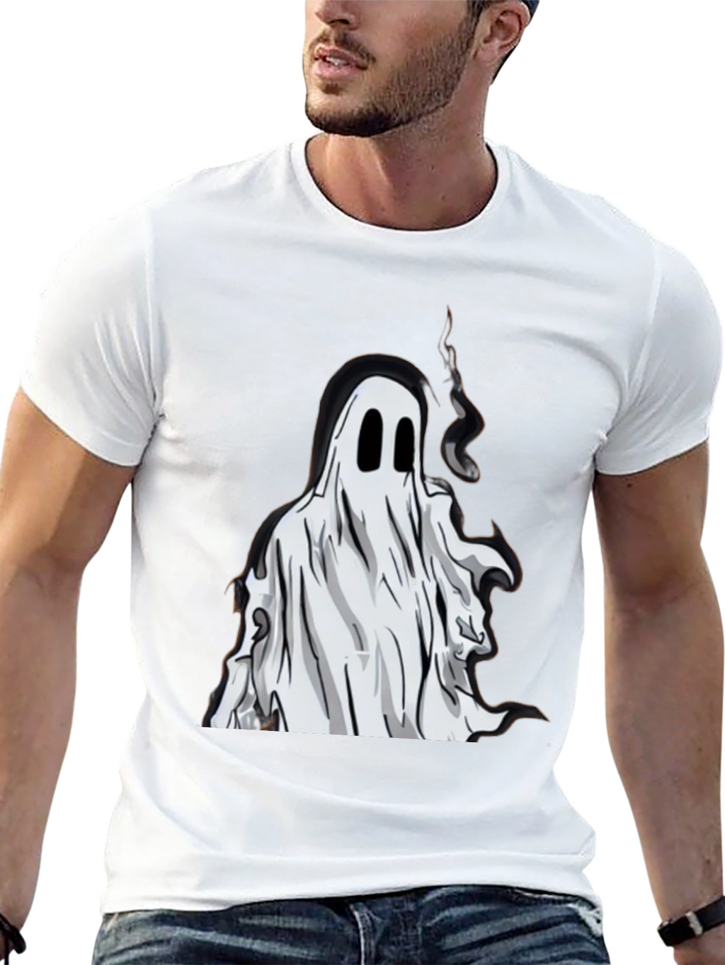 Ghost Graphic Tee - Spooky Season Style