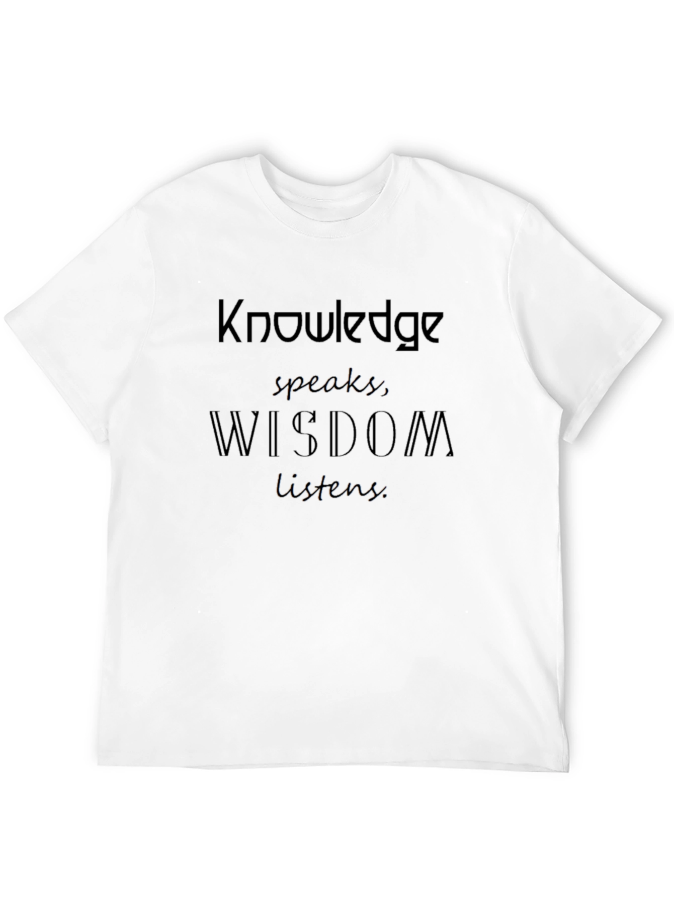 Knowledge Wisdom Graphic Tee - Black