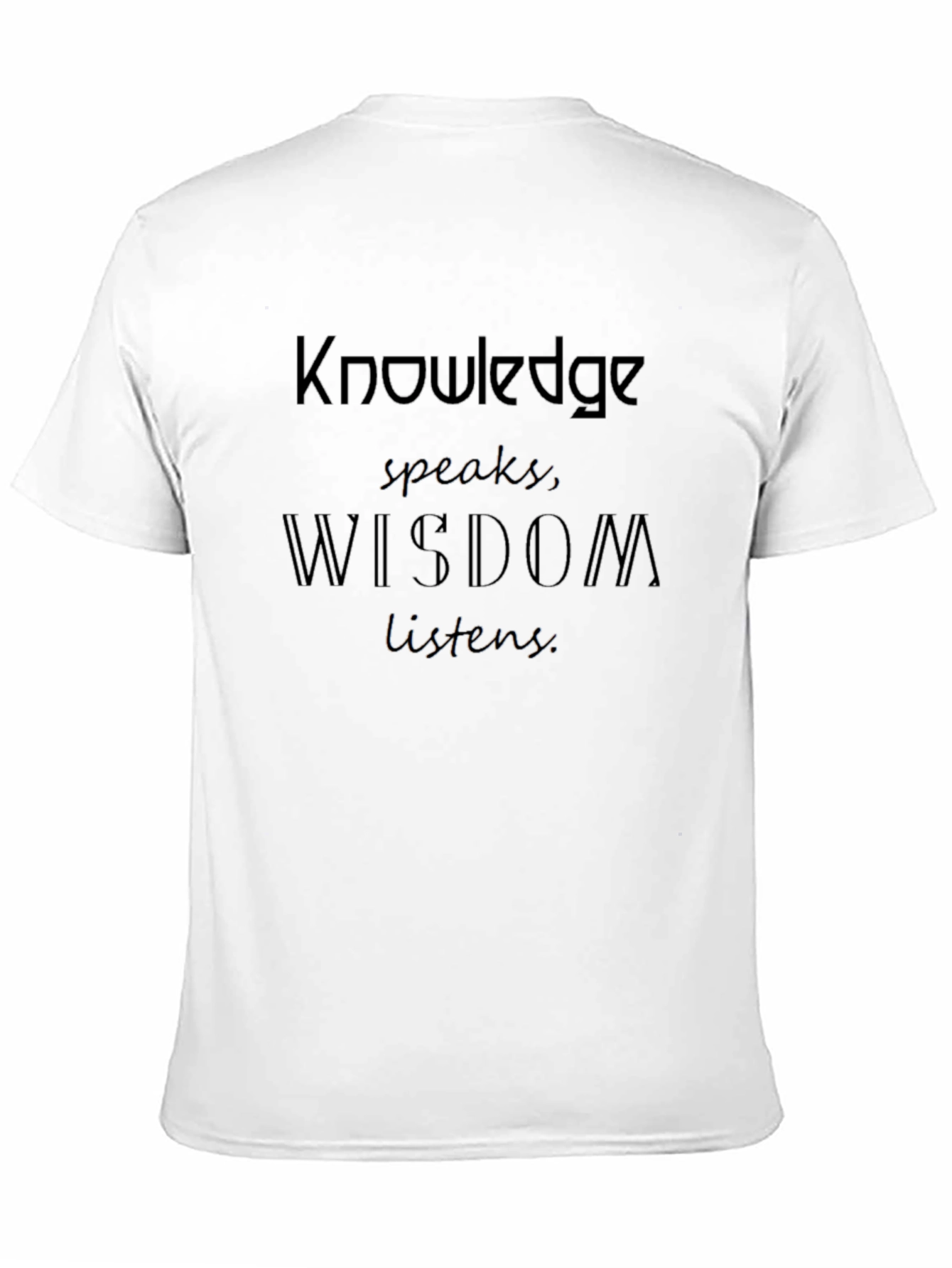 Knowledge Wisdom Graphic Tee - Black