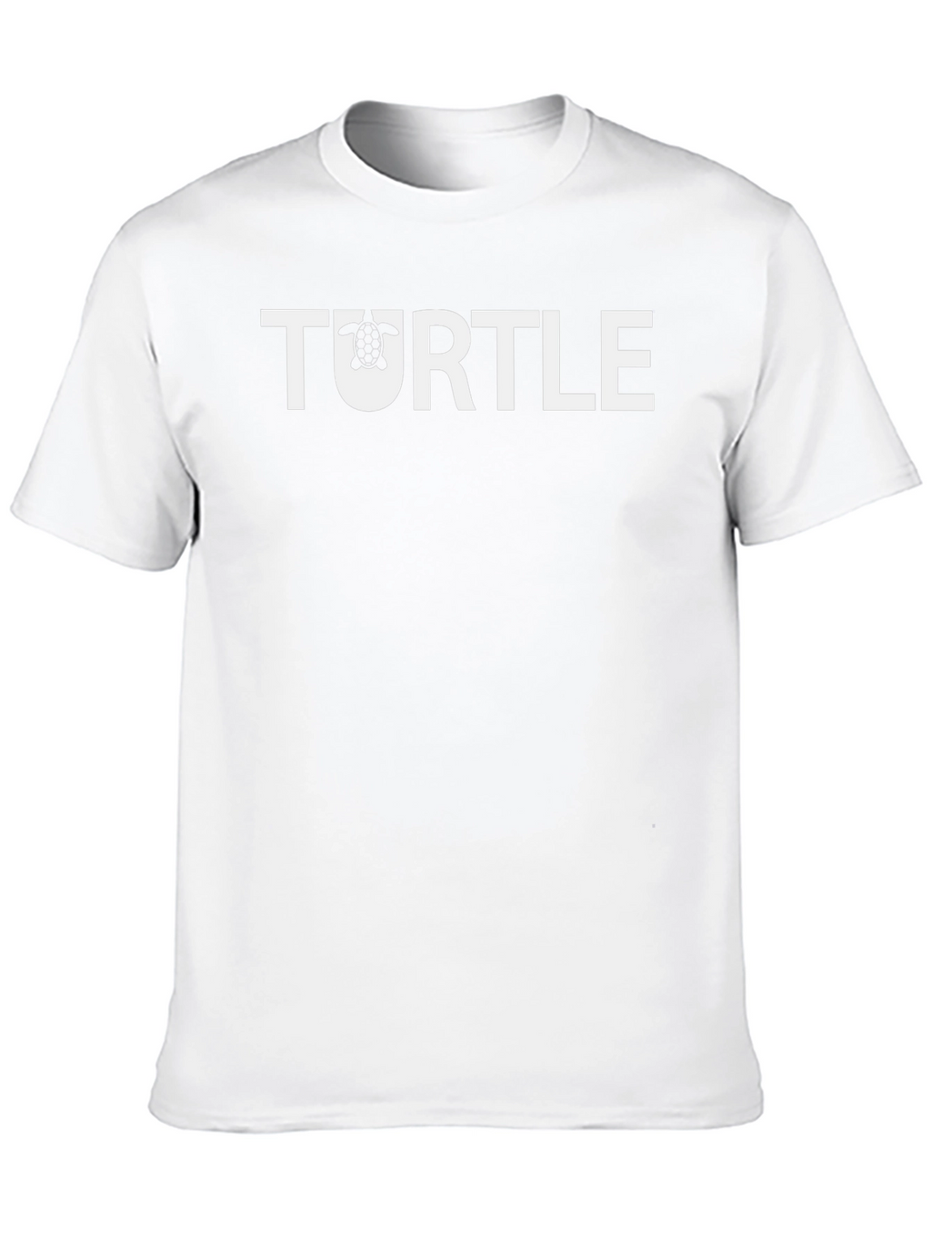 Turtle Graphic T-Shirt -  Black Crew Neck Casual