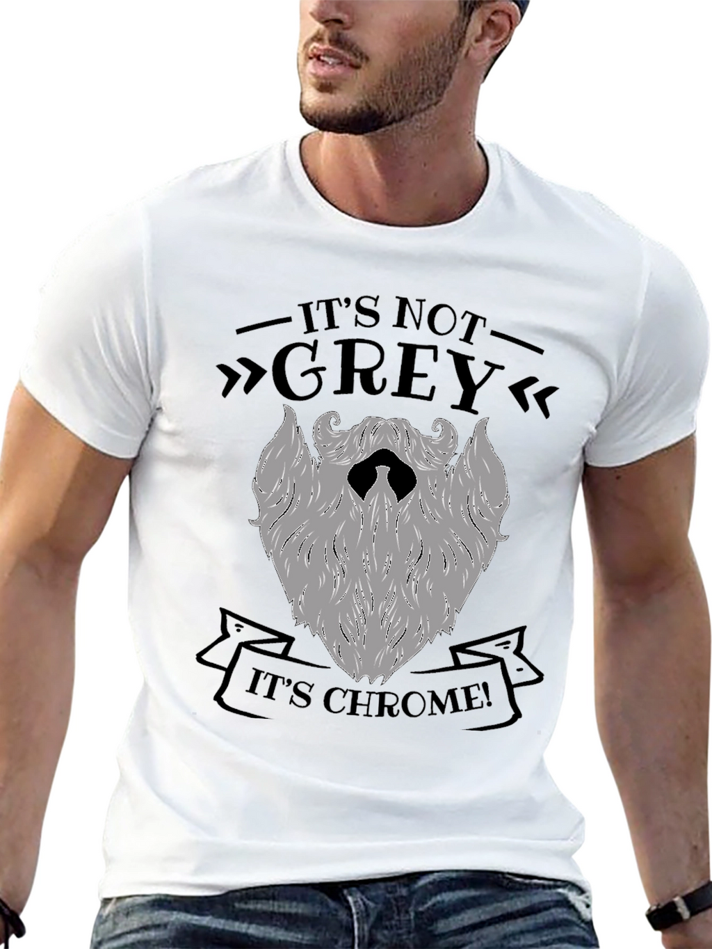 Its Chrome Not Grey T-Shirt - Mens Novelty Tee