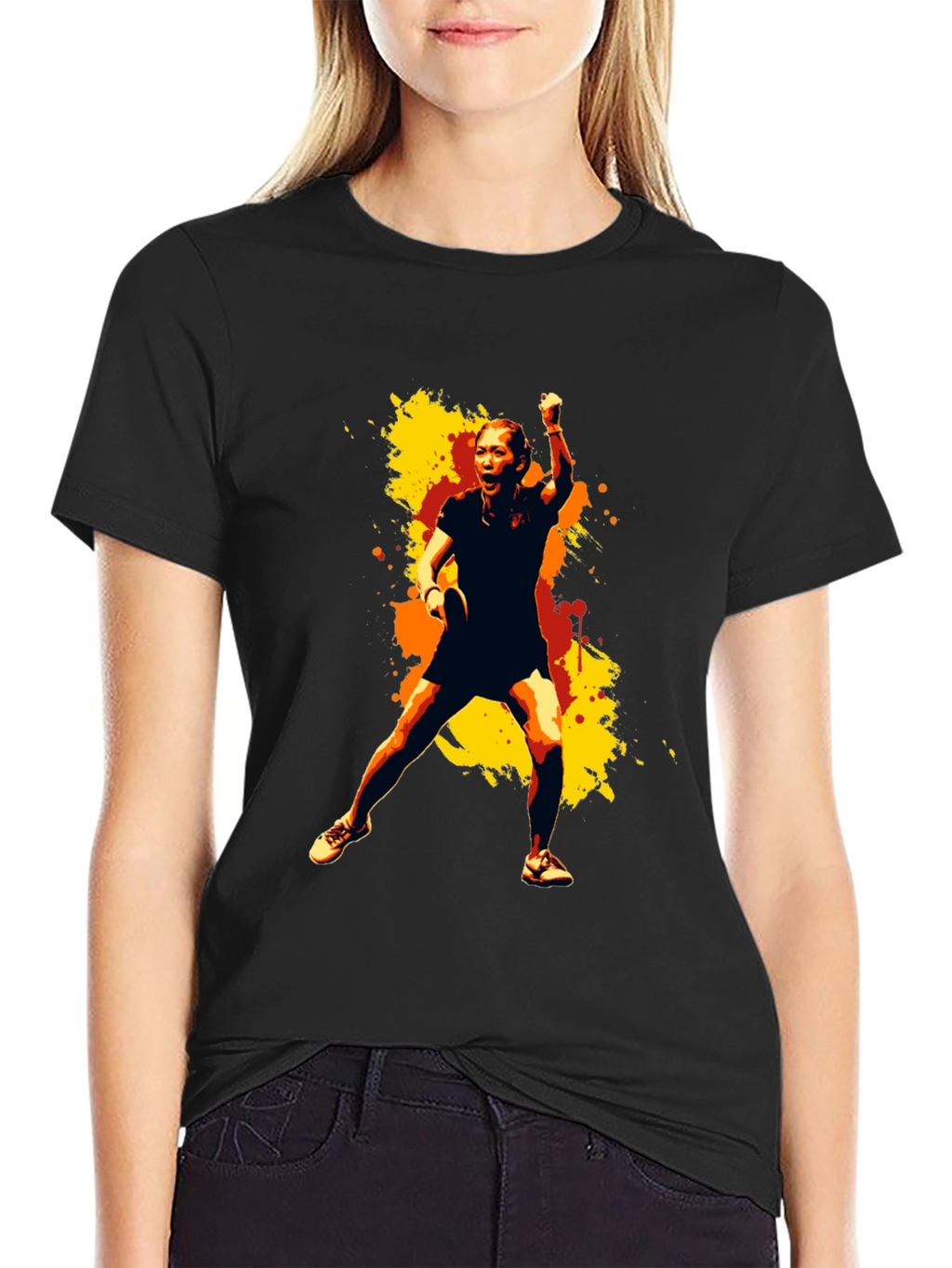 Stylish Graphic Tee - Table Tennis Player