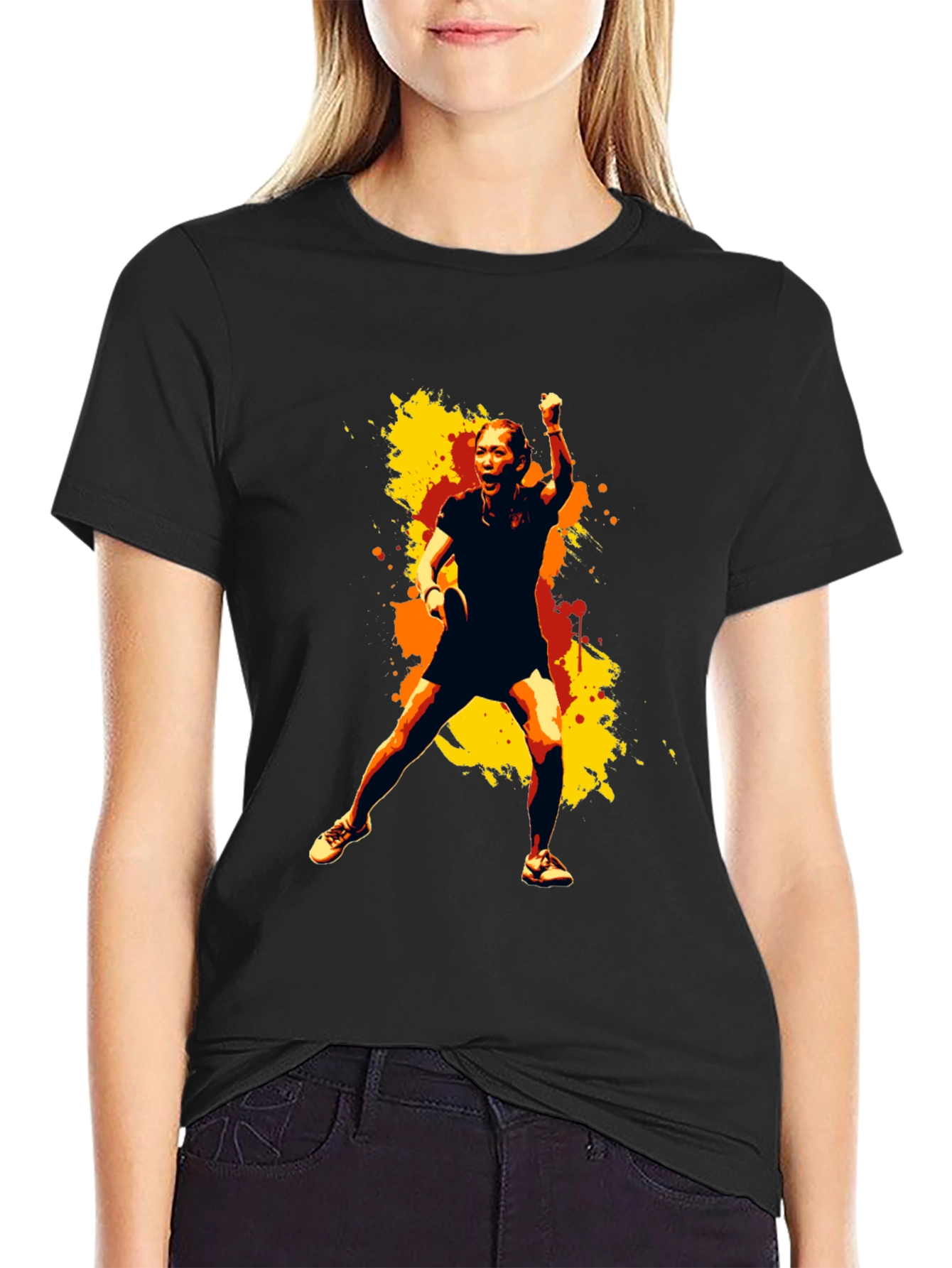 Stylish Graphic Tee - Table Tennis Player