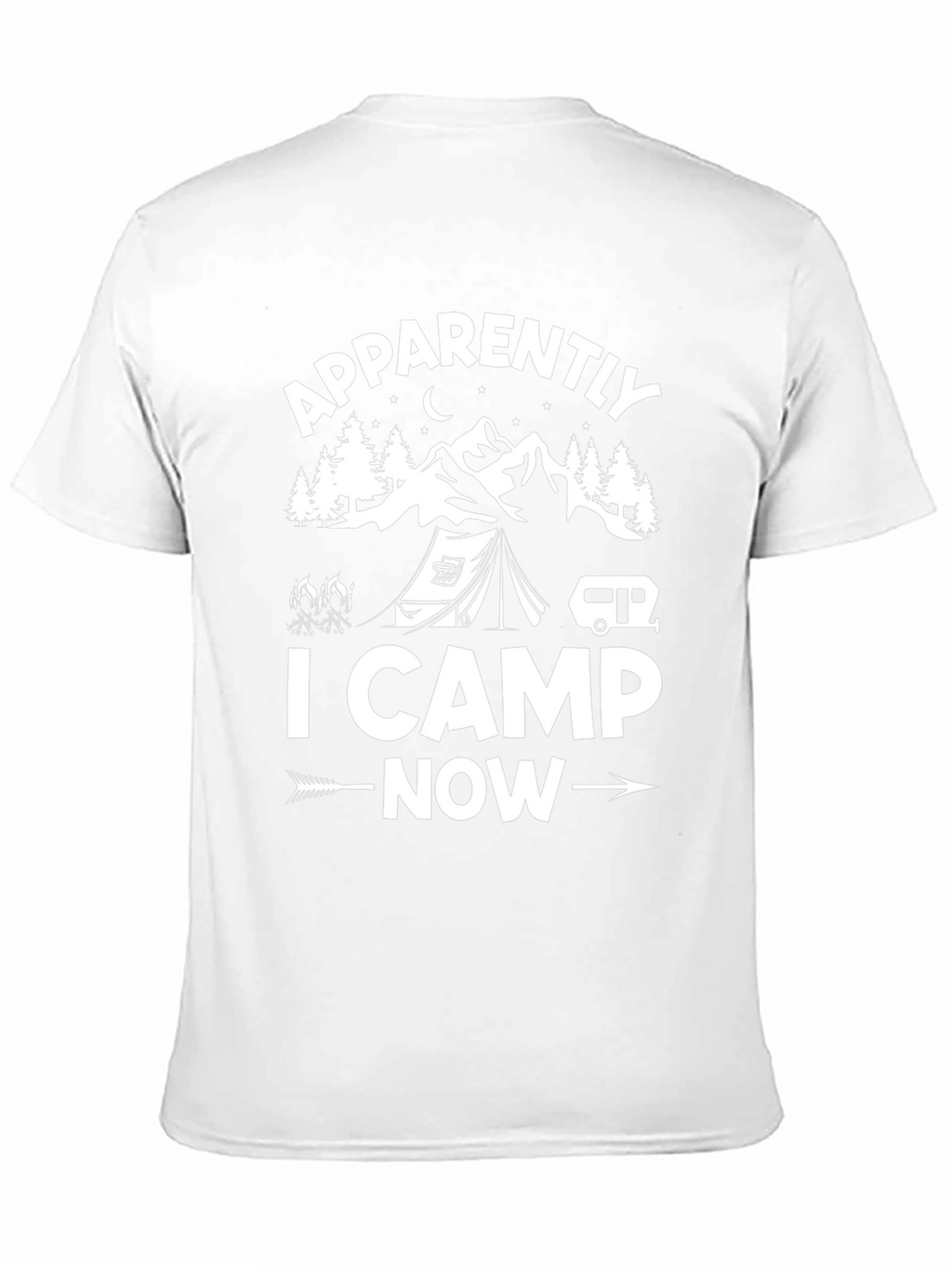 Apparently I Camp Now Black Graphic T-Shirt