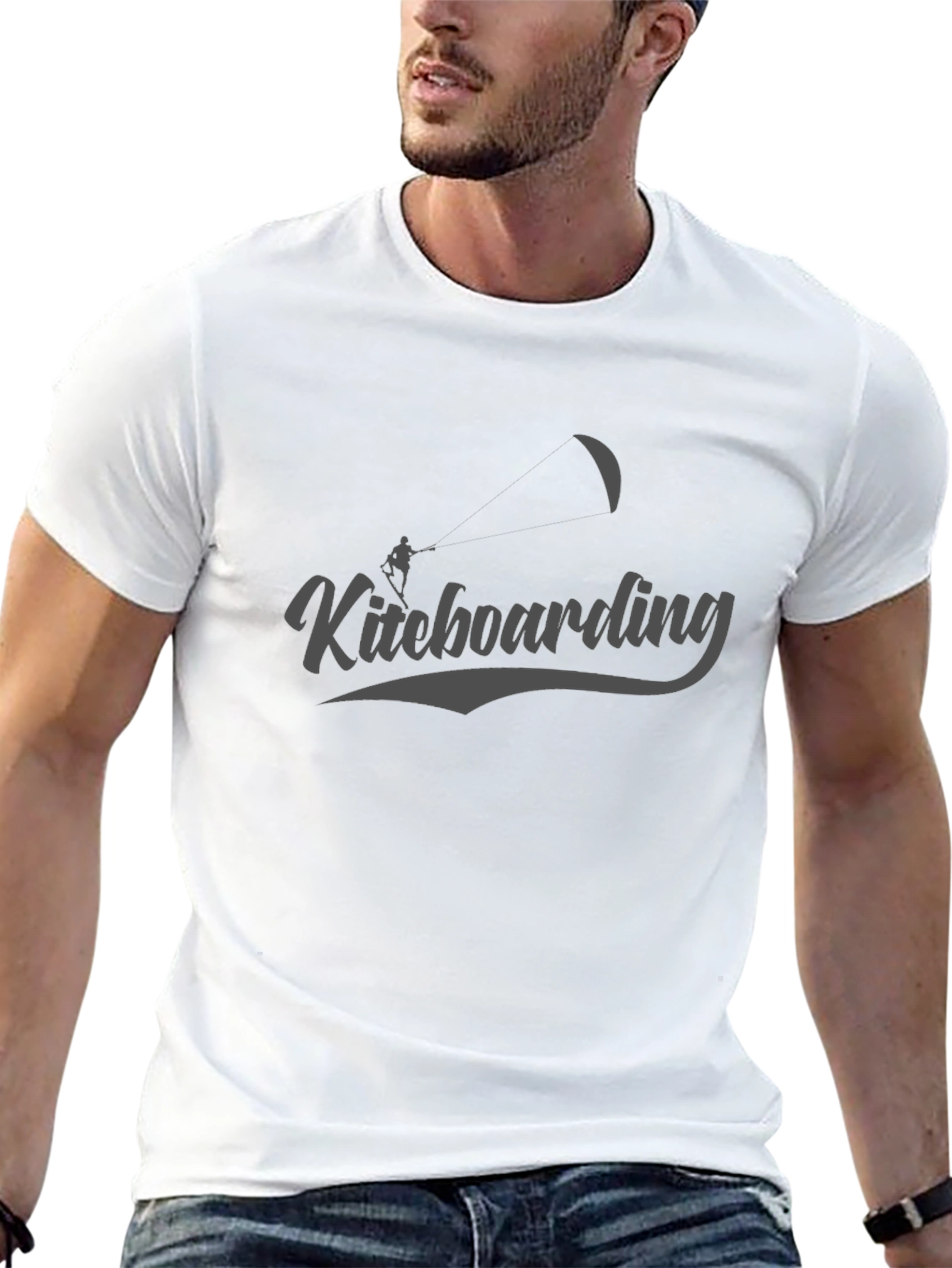 Kiteboarding Graphic Black T-Shirt