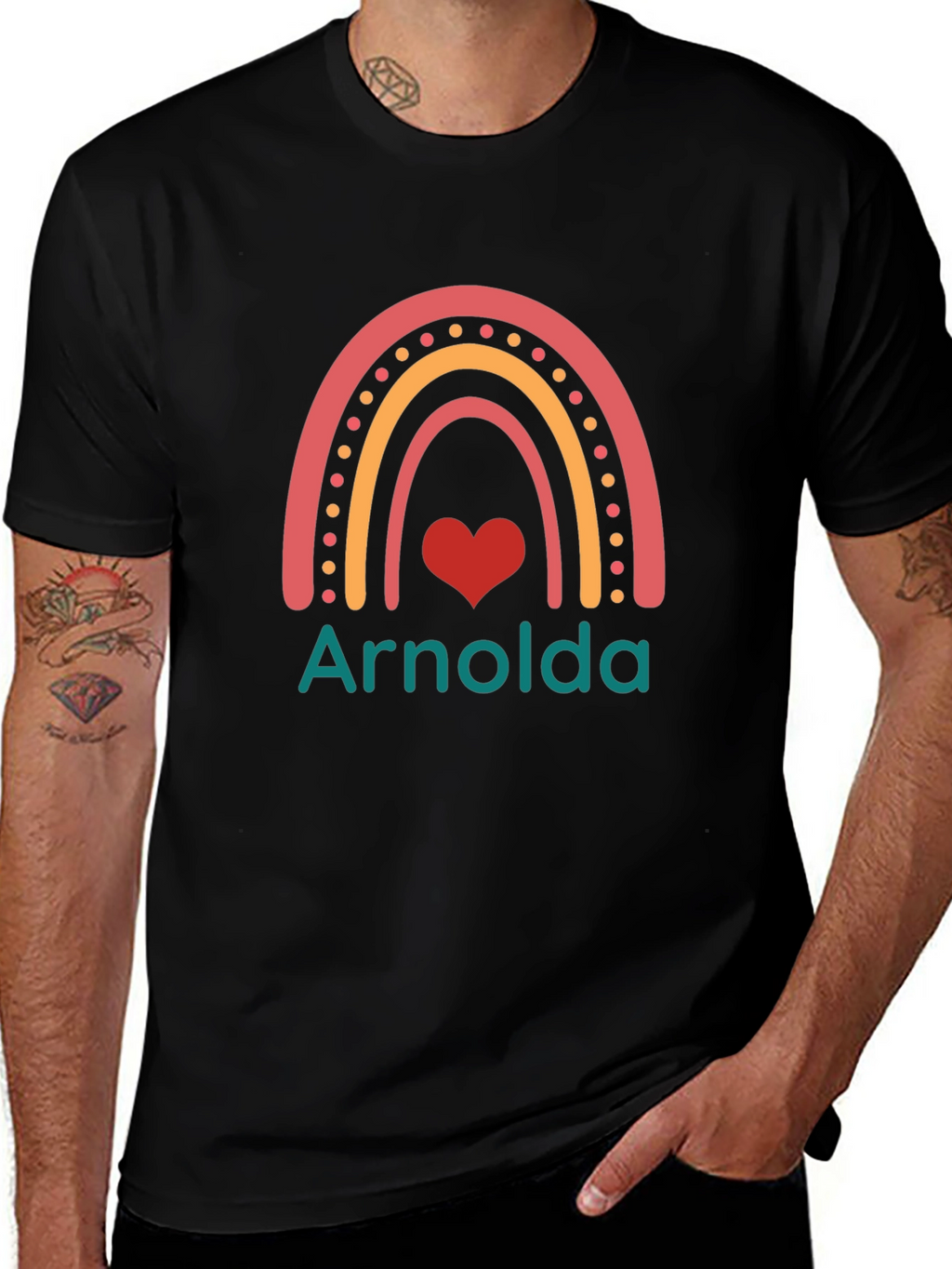 Arnolds Rainbow Heart T-Shirt