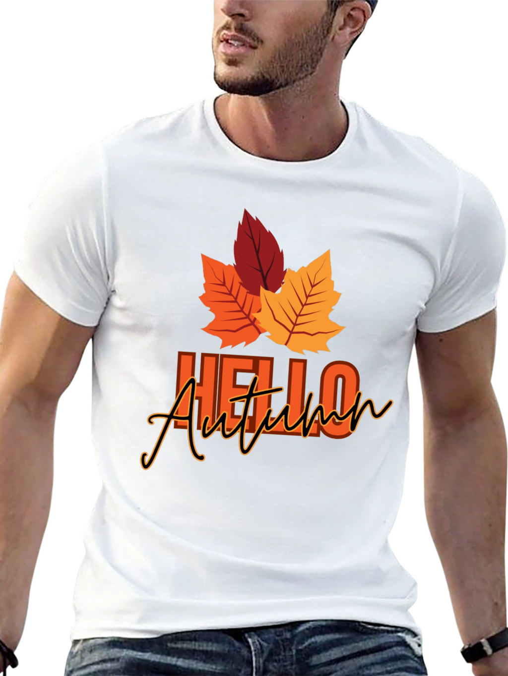 Hello Autumn Graphic Tee - Fall Season Shirt