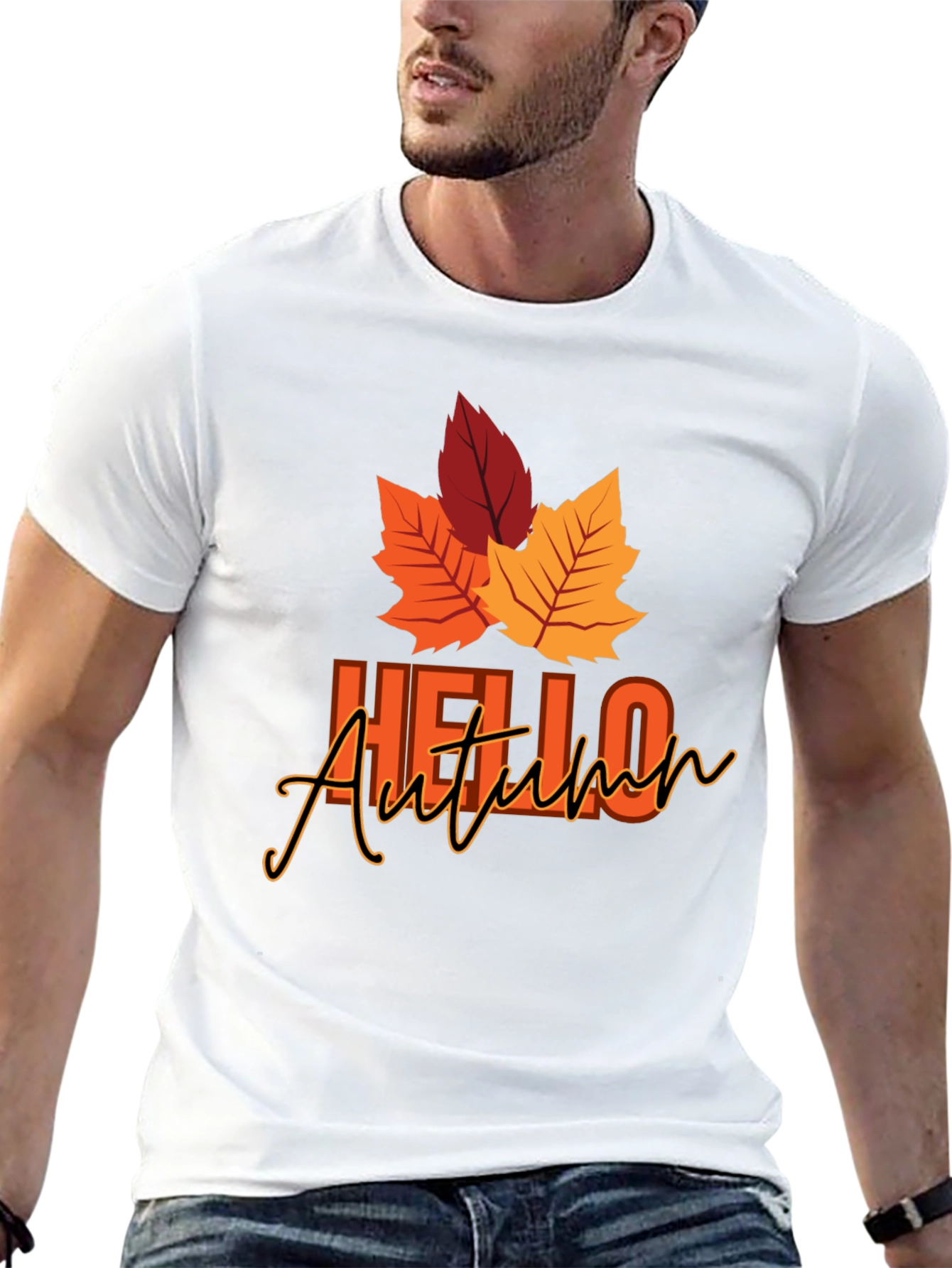 Hello Autumn Graphic Tee - Fall Season Shirt