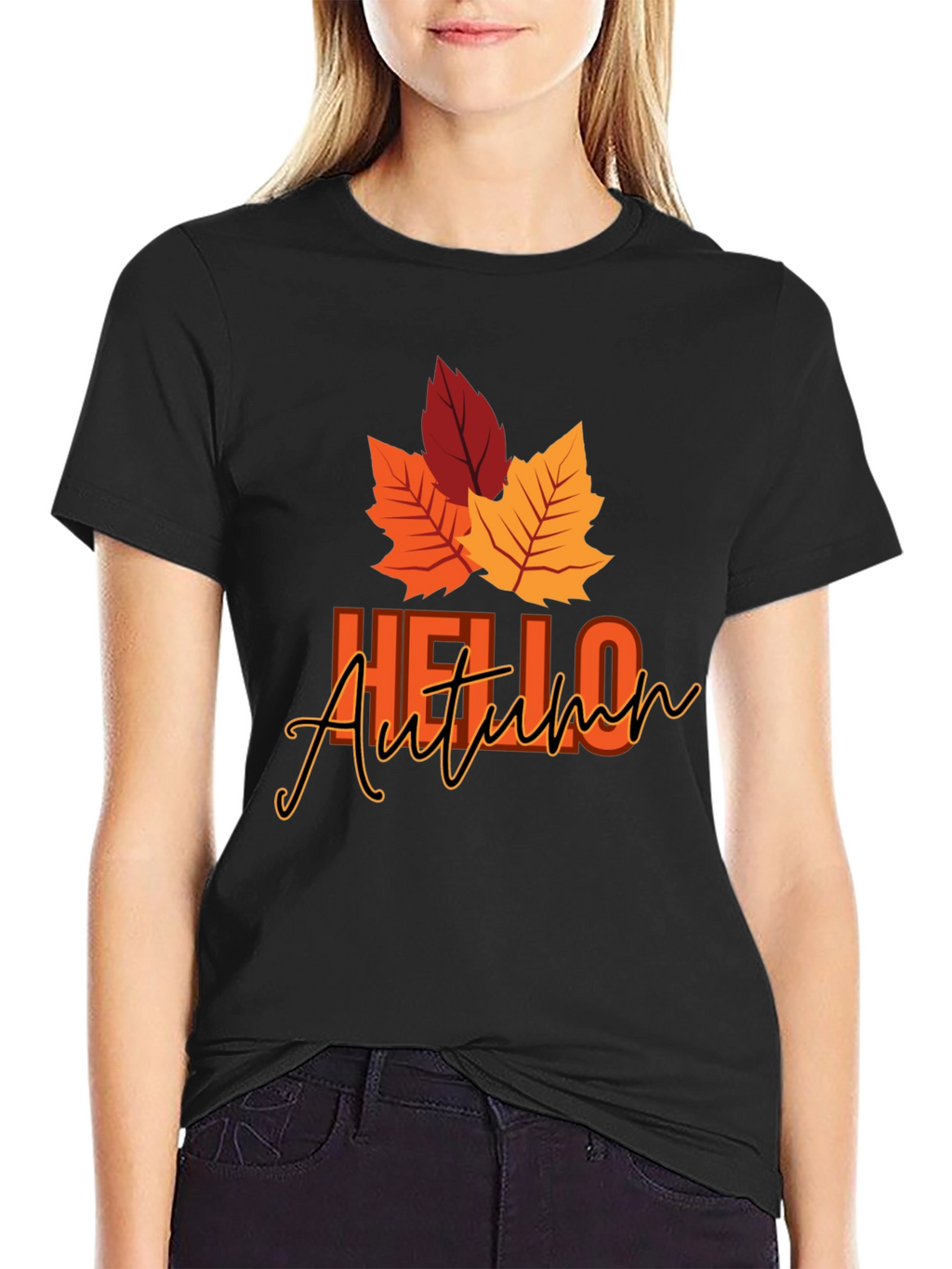 Hello Autumn Graphic Tee - Fall Season Shirt