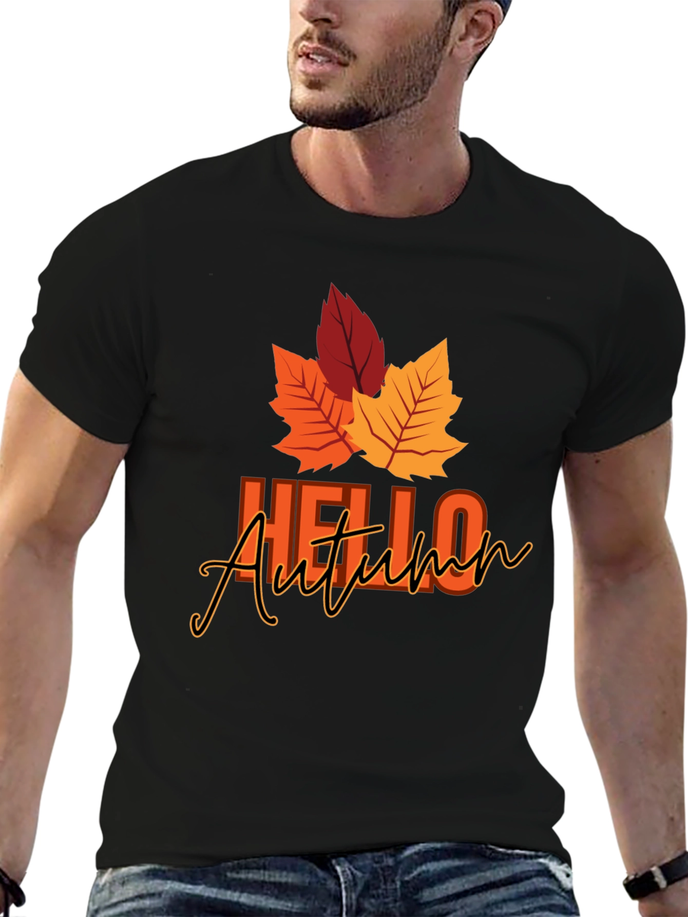 Hello Autumn Graphic Tee - Fall Season Shirt