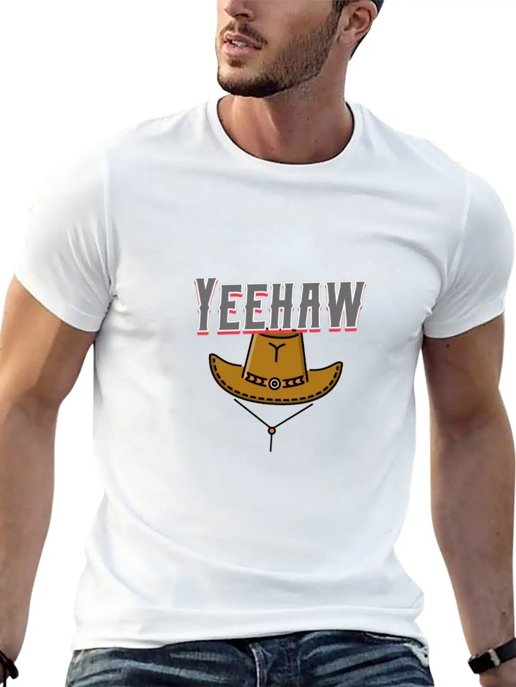 YEEHAW COWBOY Essential Cotton Tee For Daily Outfits – Unisex Style