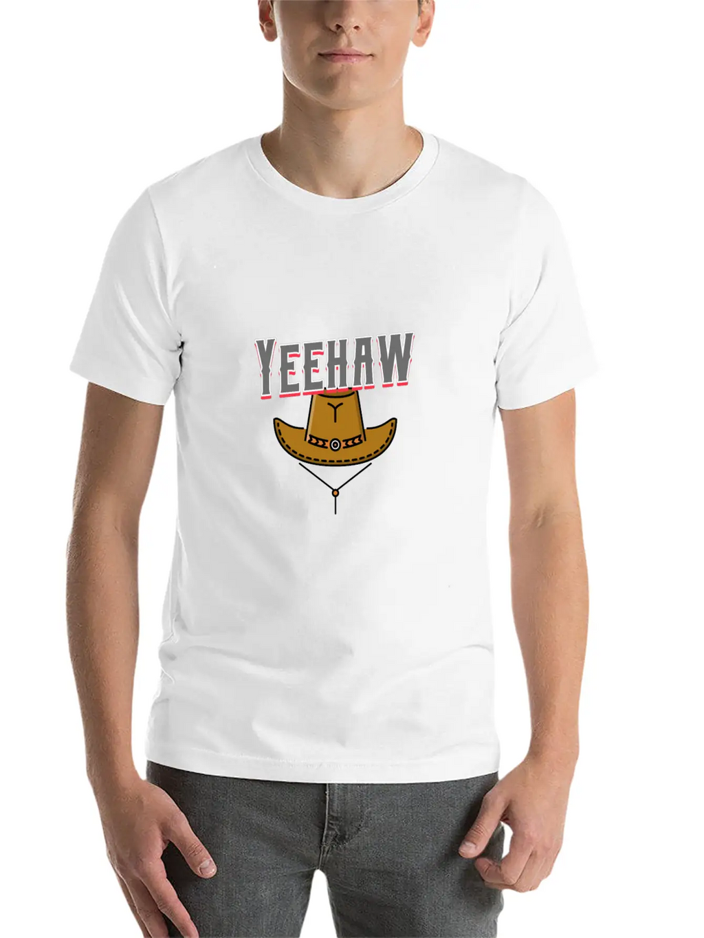 YEEHAW COWBOY Essential Cotton Tee For Daily Outfits – Unisex Style
