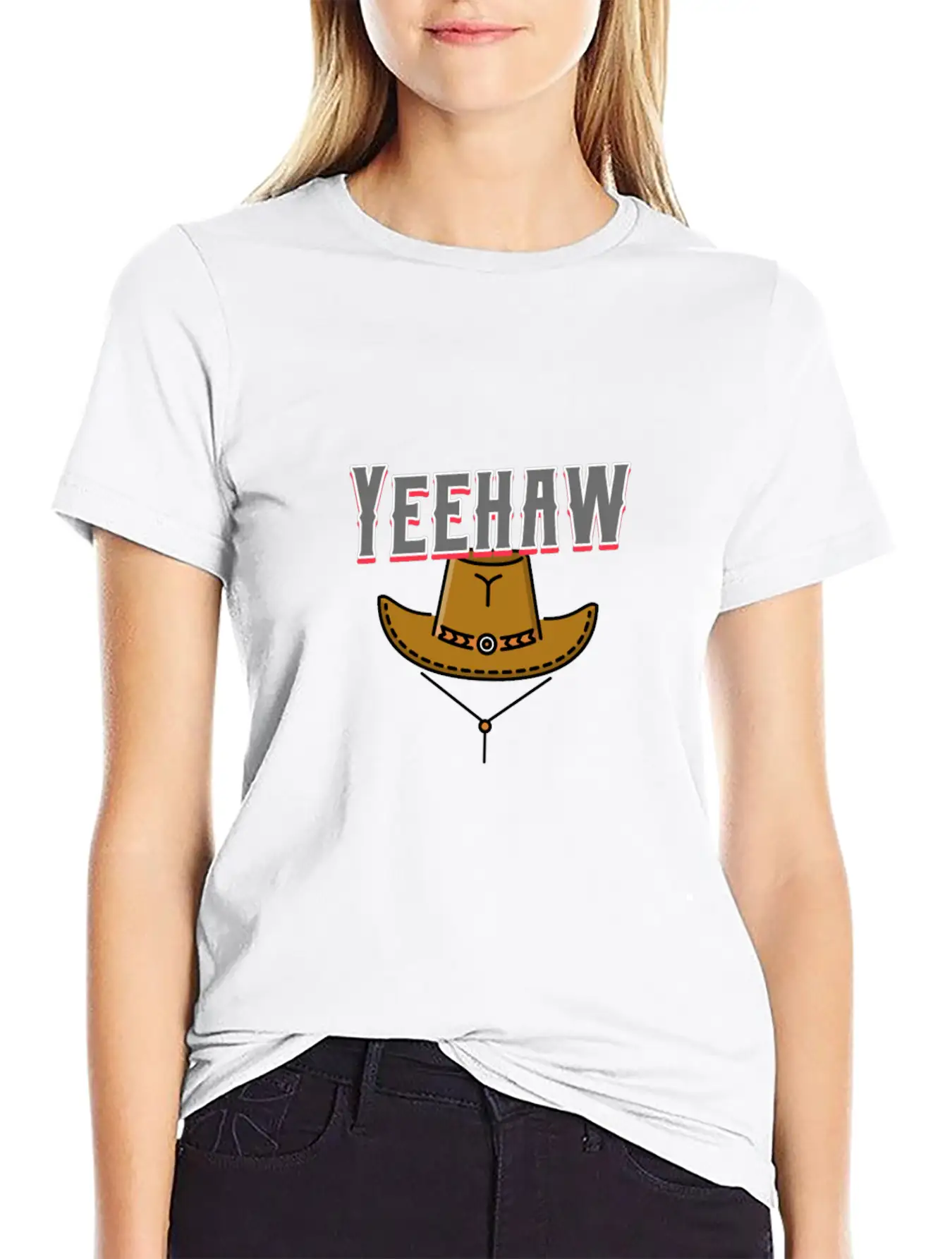 YEEHAW COWBOY Essential Cotton Tee For Daily Outfits – Unisex Style
