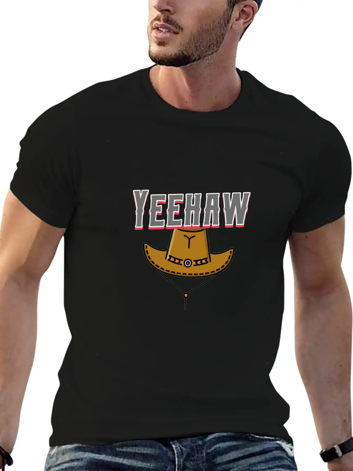 YEEHAW COWBOY Essential Cotton Tee For Daily Outfits – Unisex Style