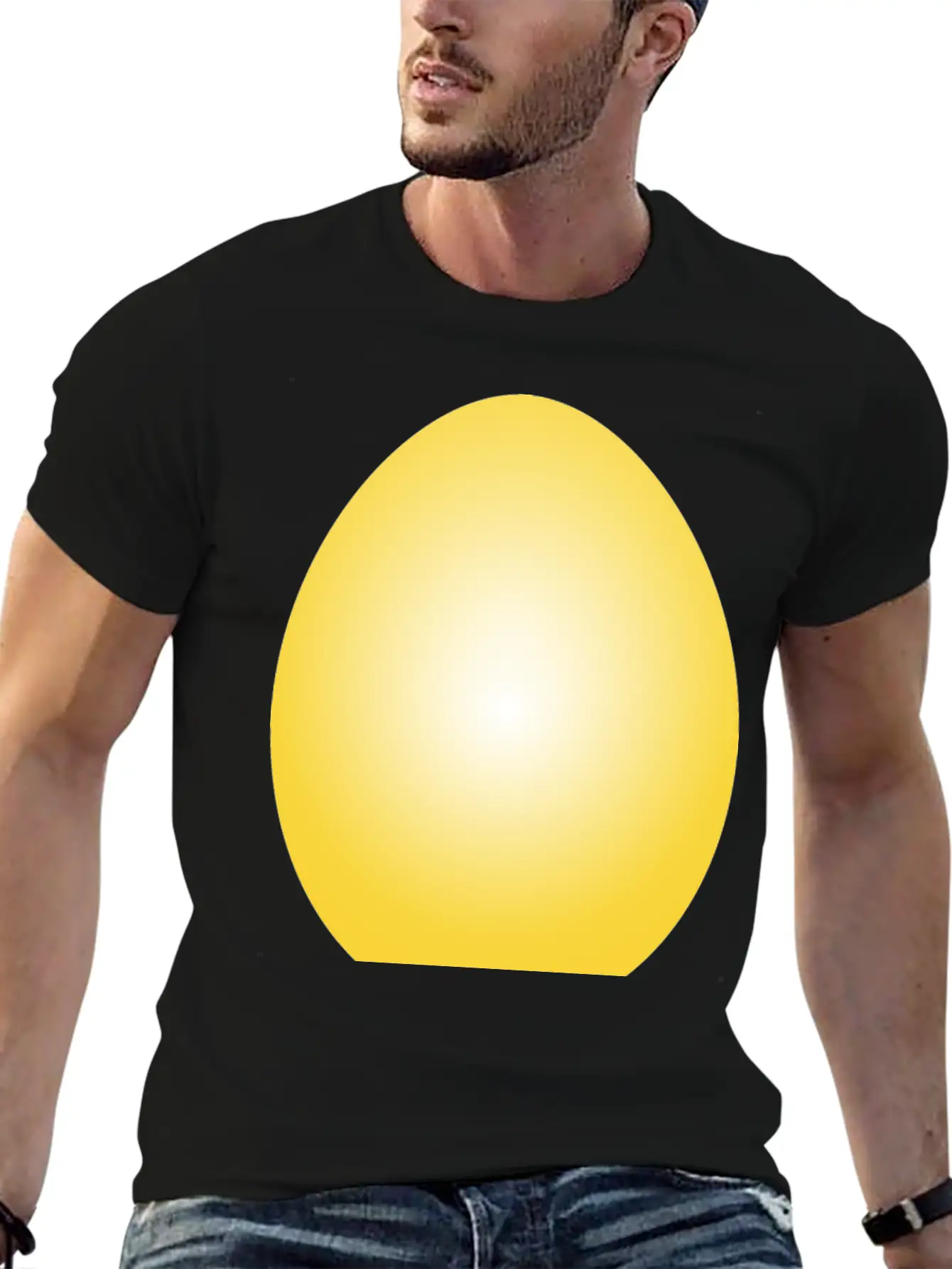 Yellow Easter Egg Timeless Short Sleeve Tee – Comfy And Minimalist Design