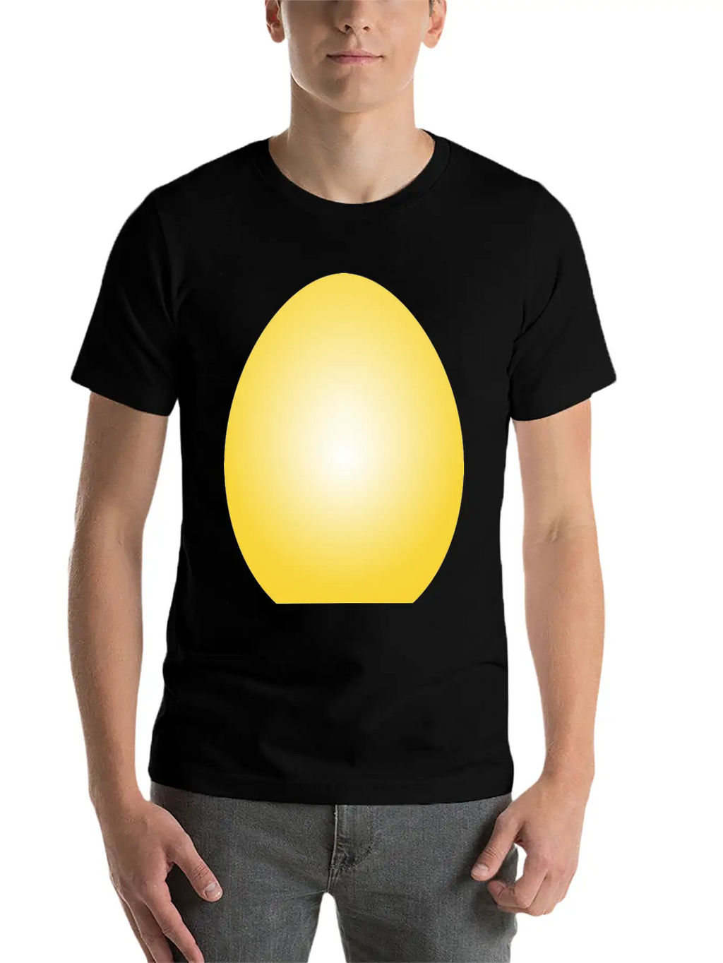 Yellow Easter Egg Timeless Short Sleeve Tee – Comfy And Minimalist Design