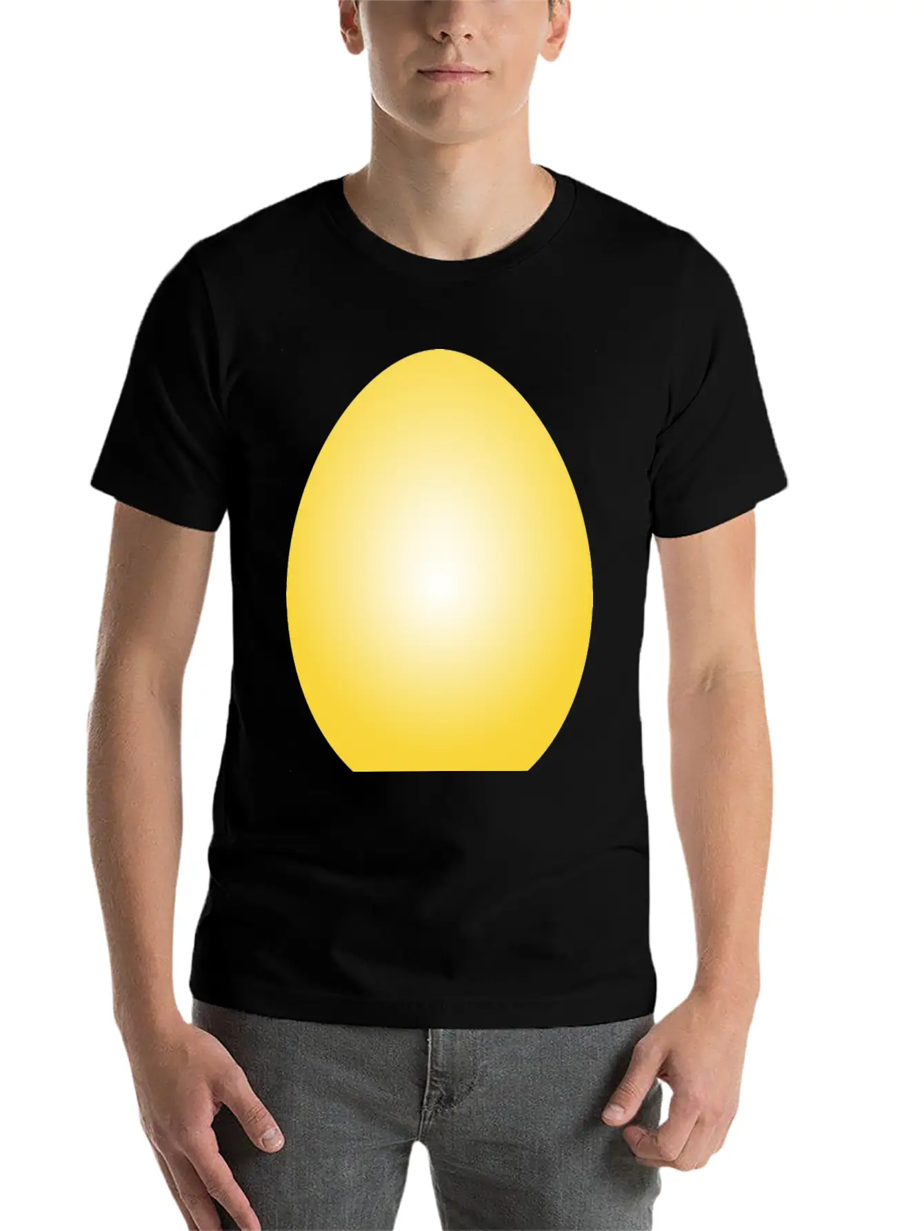 Yellow Easter Egg Timeless Short Sleeve Tee – Comfy And Minimalist Design