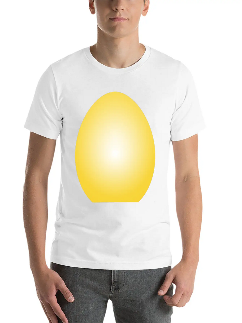 Yellow Easter Egg Timeless Short Sleeve Tee – Comfy And Minimalist Design
