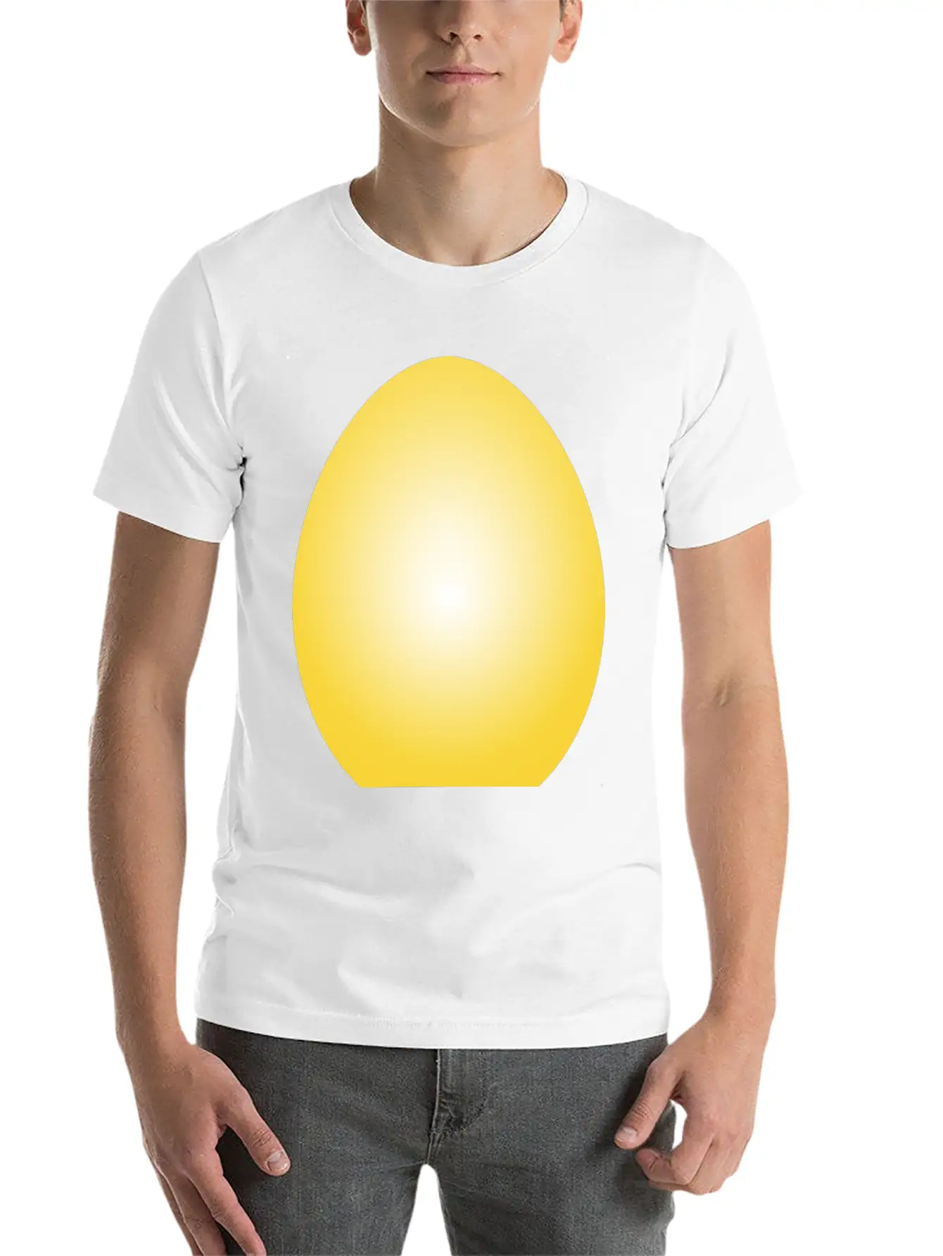 Yellow Easter Egg Timeless Short Sleeve Tee – Comfy And Minimalist Design